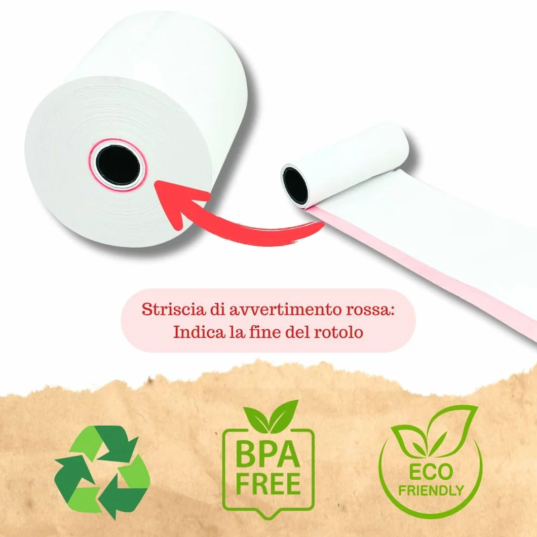 Double Dragon Rullo di ricevuta termica 80 x 80 mm per stampante EPOS Terminale POS Registratore di cassa Pacco da 20