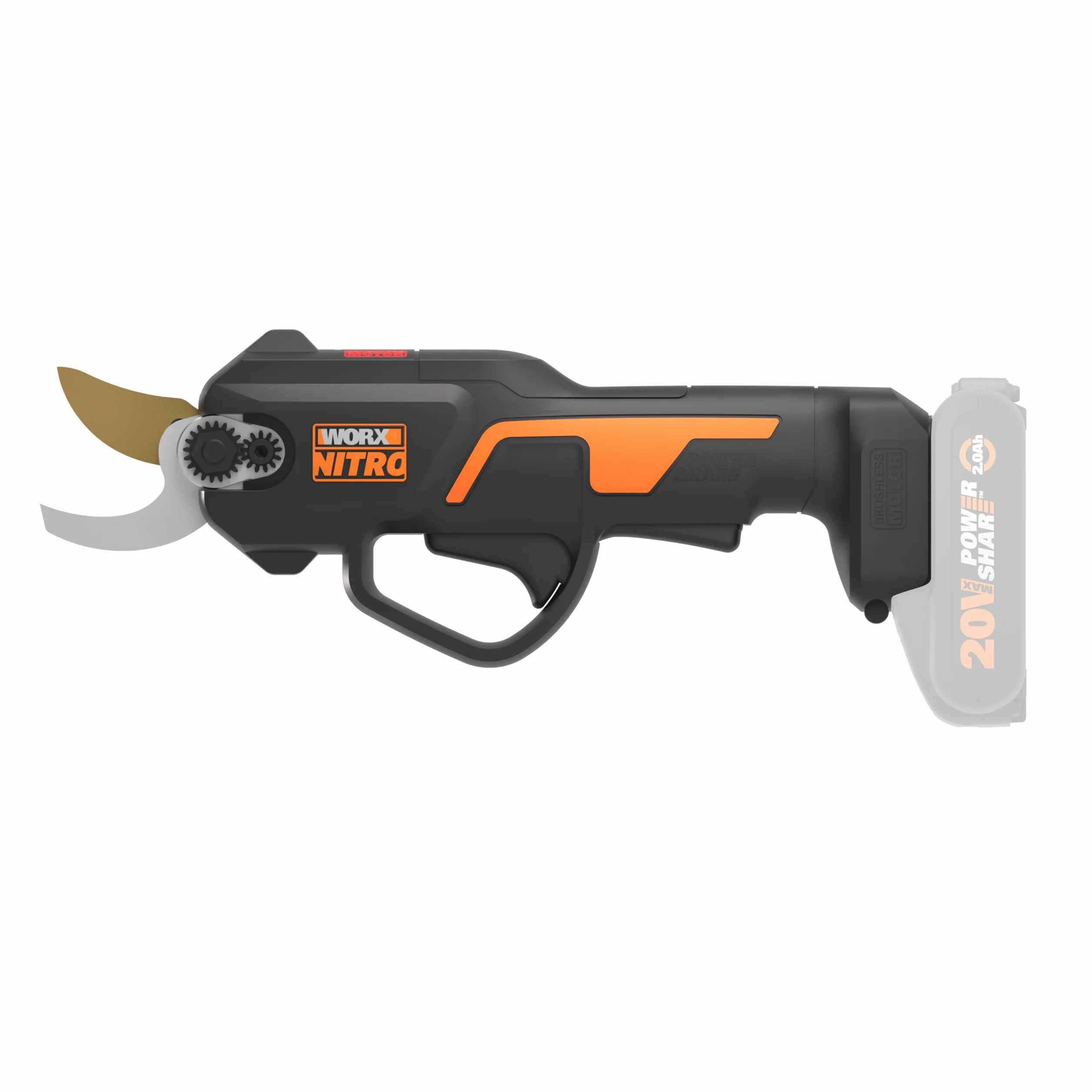 WORX WG330E.9 Cesoie da potatura senza spazzola da 20V - 25mm - Solo utensile (batteria non inclusa)