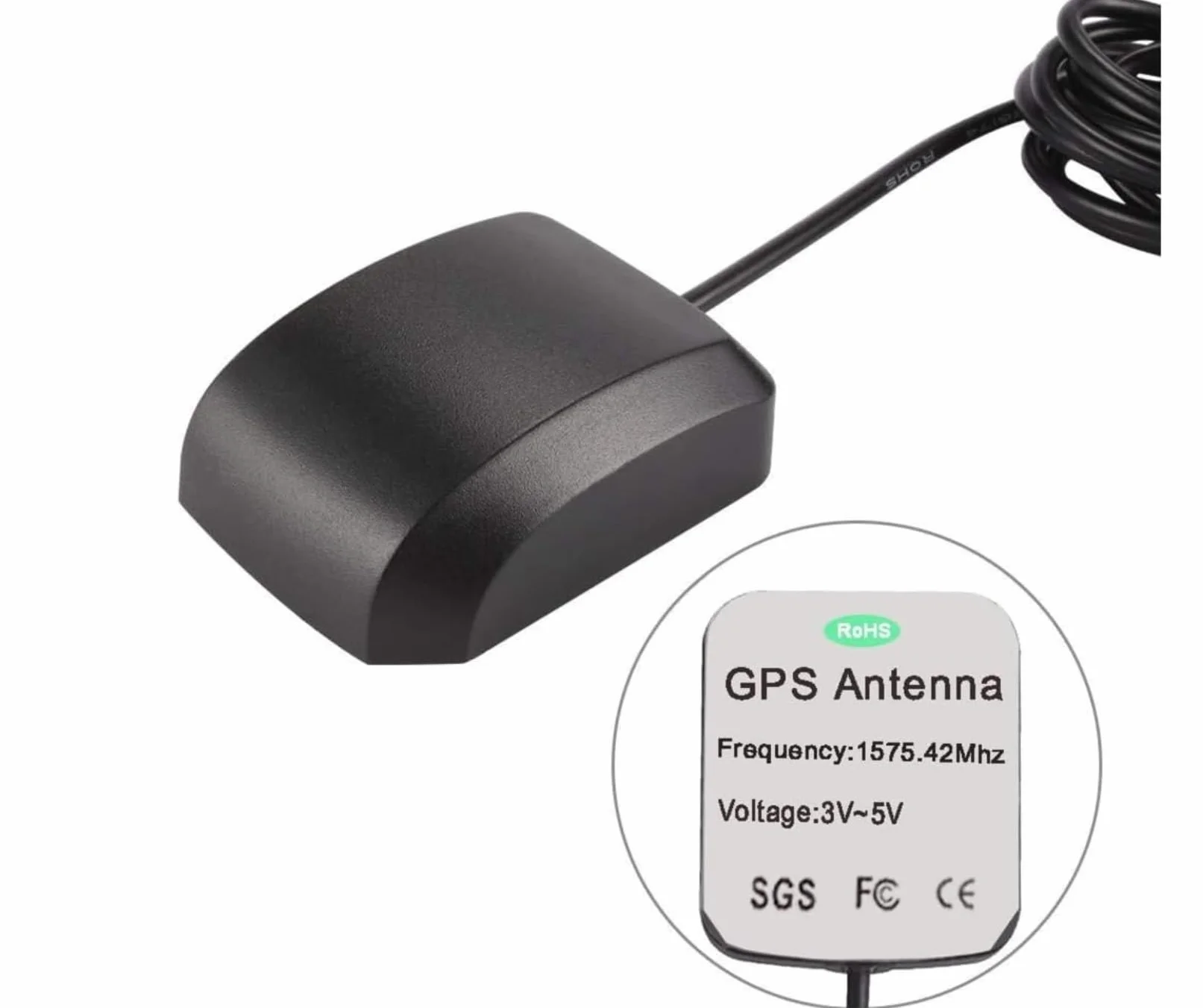Antenna GPS Attiva 1,5 Metri Fakra C Blu per Auto Volkswagen VW Ford Audi MFD2 RNS2 RNS-E
