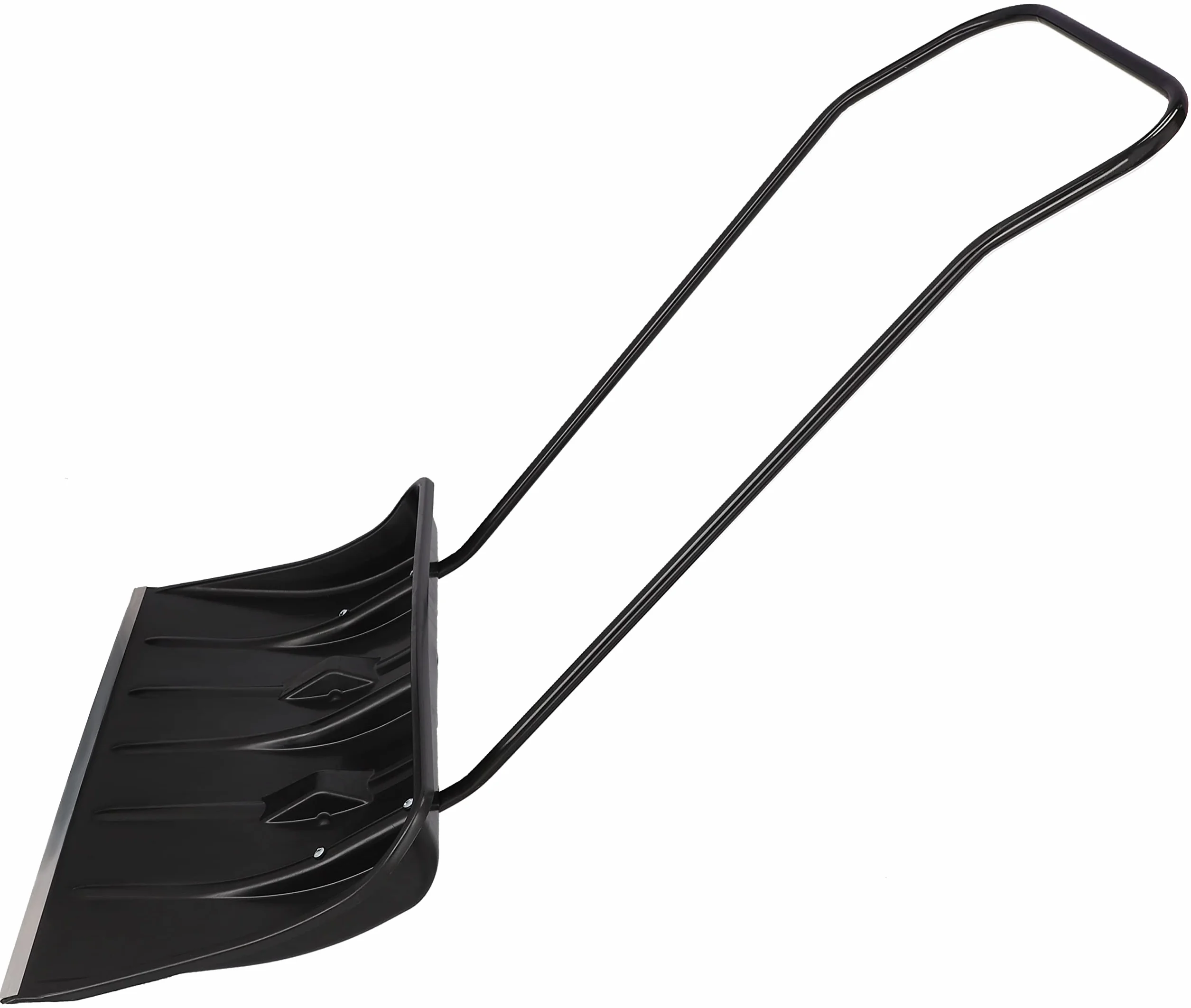 KOTARBAU® Pala da Neve con Ruote 80 cm con Profilo in Alluminio e Manico in Metallo - Spazzaneve ECO Nero