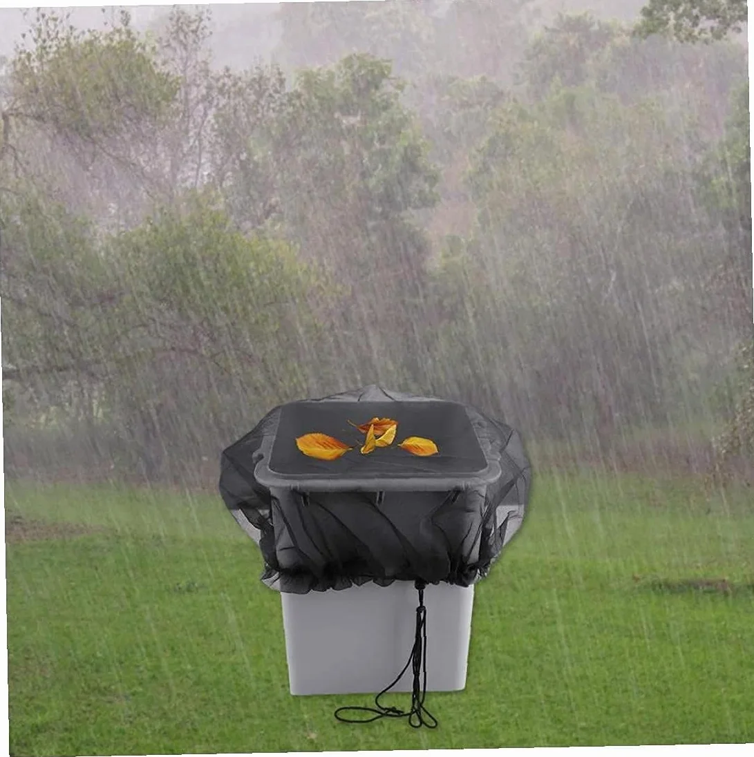 Regolabile Rain Barrel Net Mesh Cover Weather Water Butt