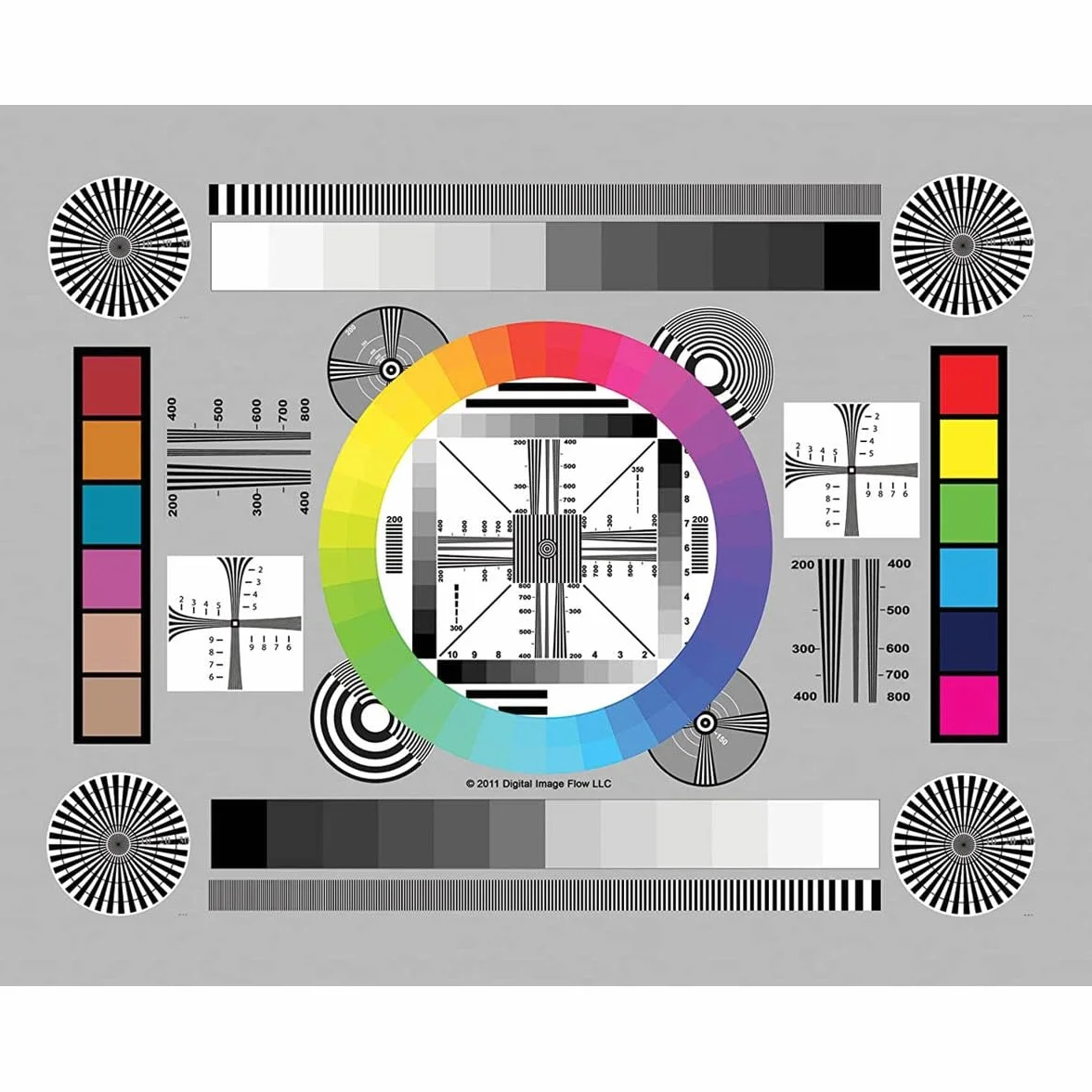Diagramma di prova professionale 8,5x11 pollici cromato SD obiettivo, confezione da 3