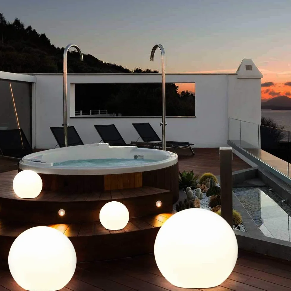 Velamp Sfera Luminosa LED Ø 25cm. A Ricarica Solare, IP66. con Telecomando: Scelta tra Bianco e 7 Colori. Wireless. per Giardino, terrazzo, Piscina