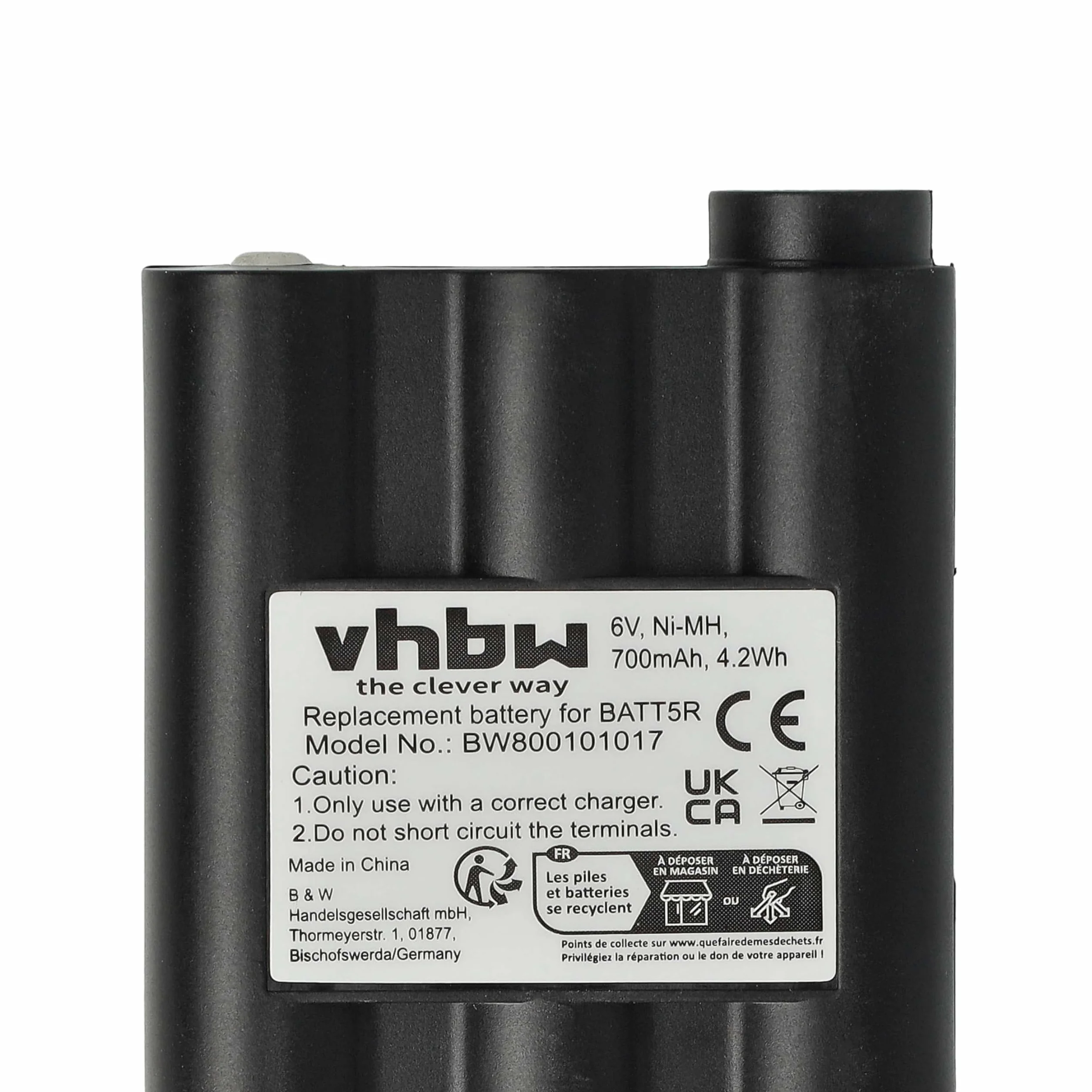 Alan Midland GXT-1000 G9 G7 XT PMR LPD GXT-1050 Atlantic Radio Batteria 700mAh 6V NiMH vhbw 5x