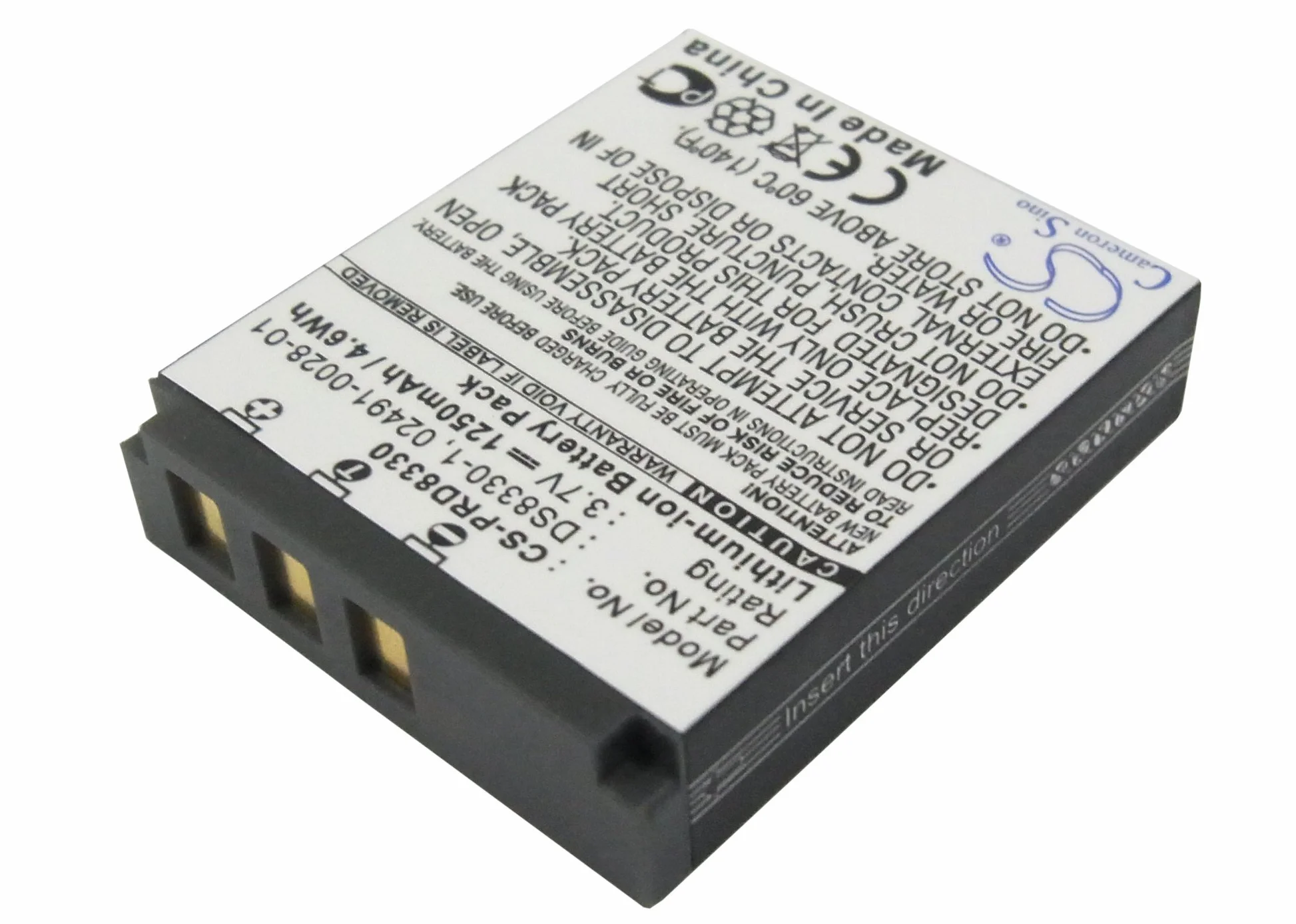 Bateria 1250mAh do Rollei Compactline 150, Prego 8330, DP8300, Acer CP-8531, Revue DC 10.1