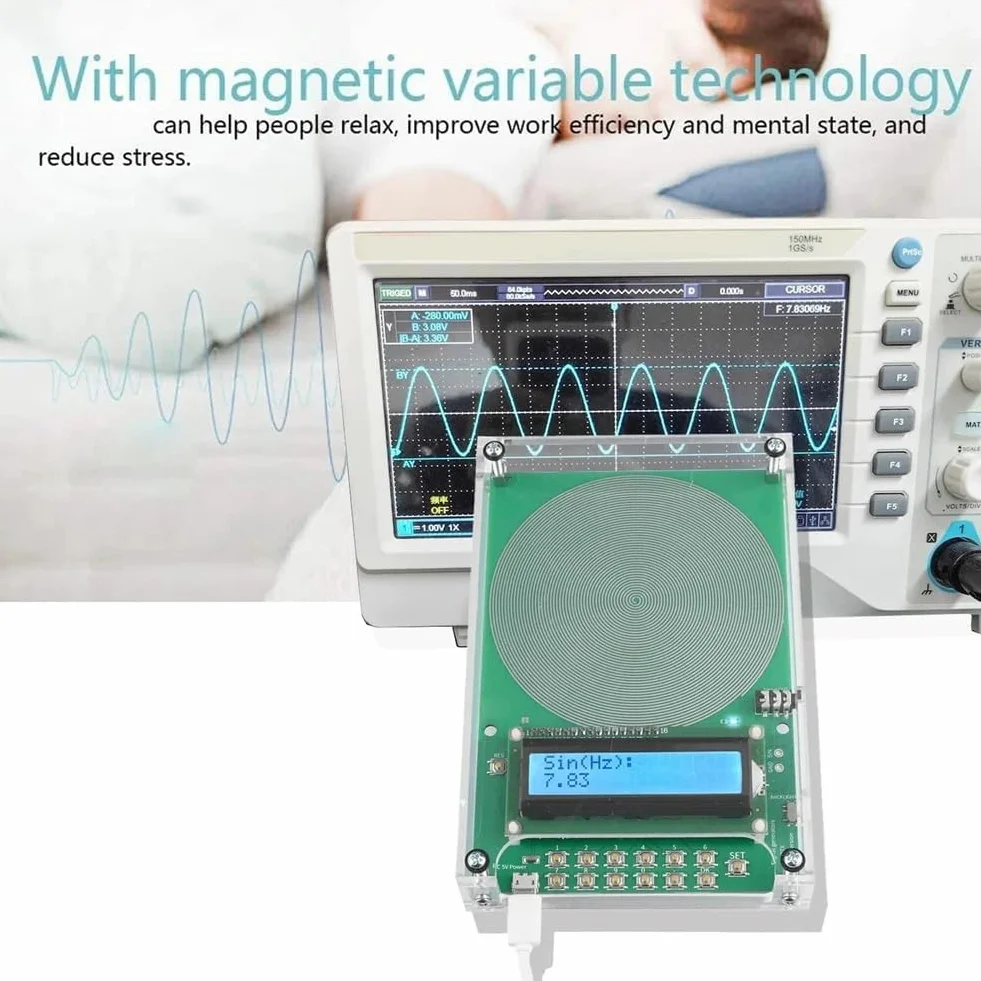 Generatore di frequenza personalizzato V2, Generatore di risonanza SchumannWave 7.83Hz 0.01Hz~20000Hz Onda Sinusoidale Regolabile C