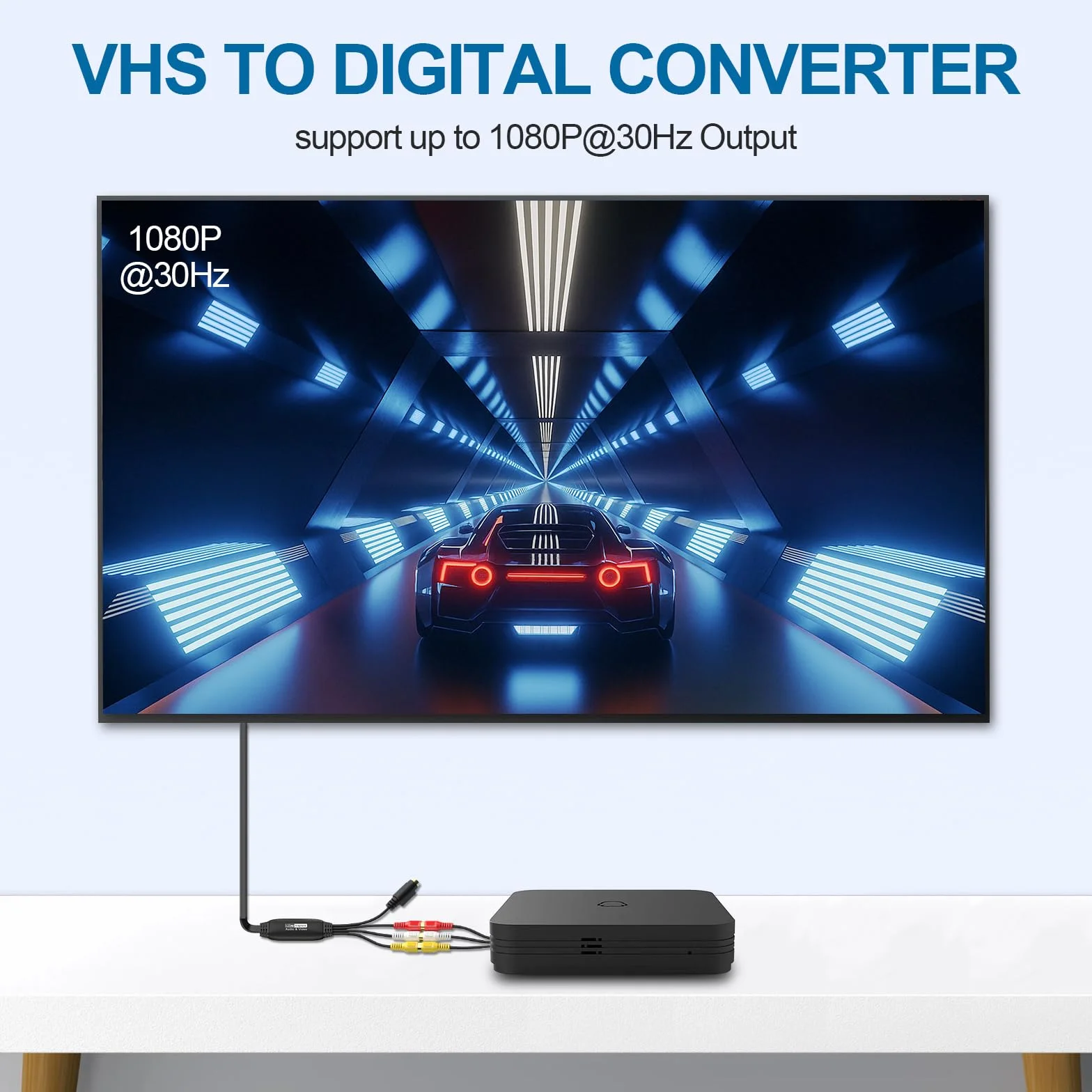 Convertitore VHS Digitale USB 2.0 Acquisizione Video 1080p Adattatore VHS AV RCA VCR DVD Windows Mac OS
