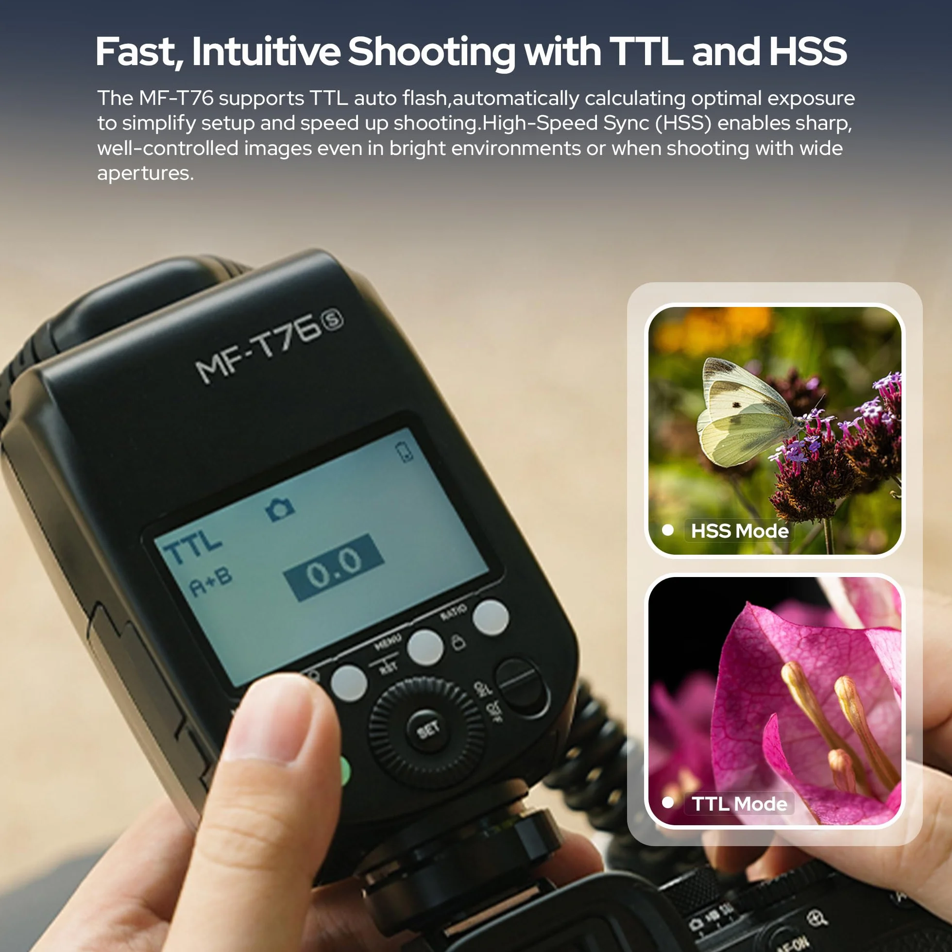 Godox MF-T76 S Dual-Head Macro Flash 76Ws GN 22.4 TTL per Sony