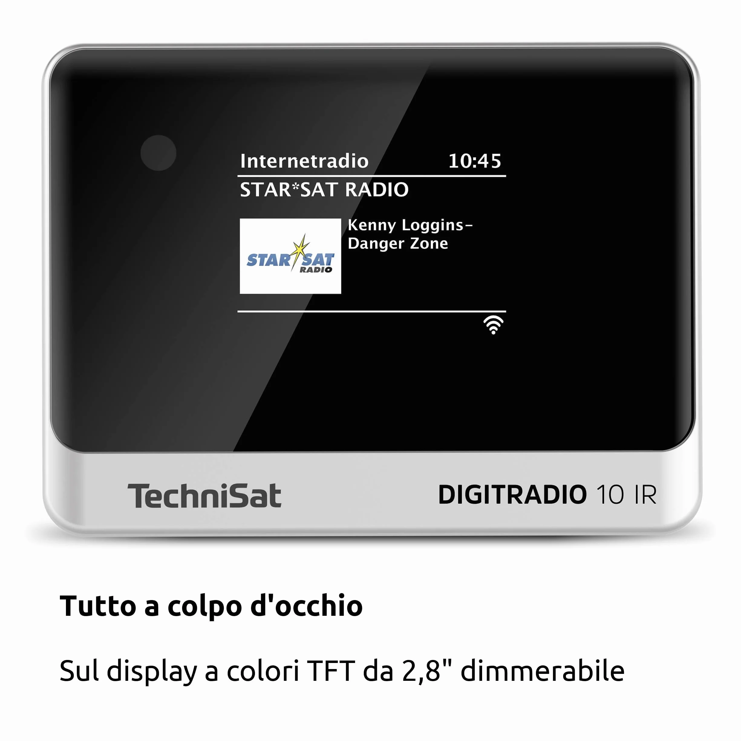 TechniSat DIGITRADIO 10 IR Radio DAB+ Internet WLAN Display Colori Bluetooth Telecomando Sveglia