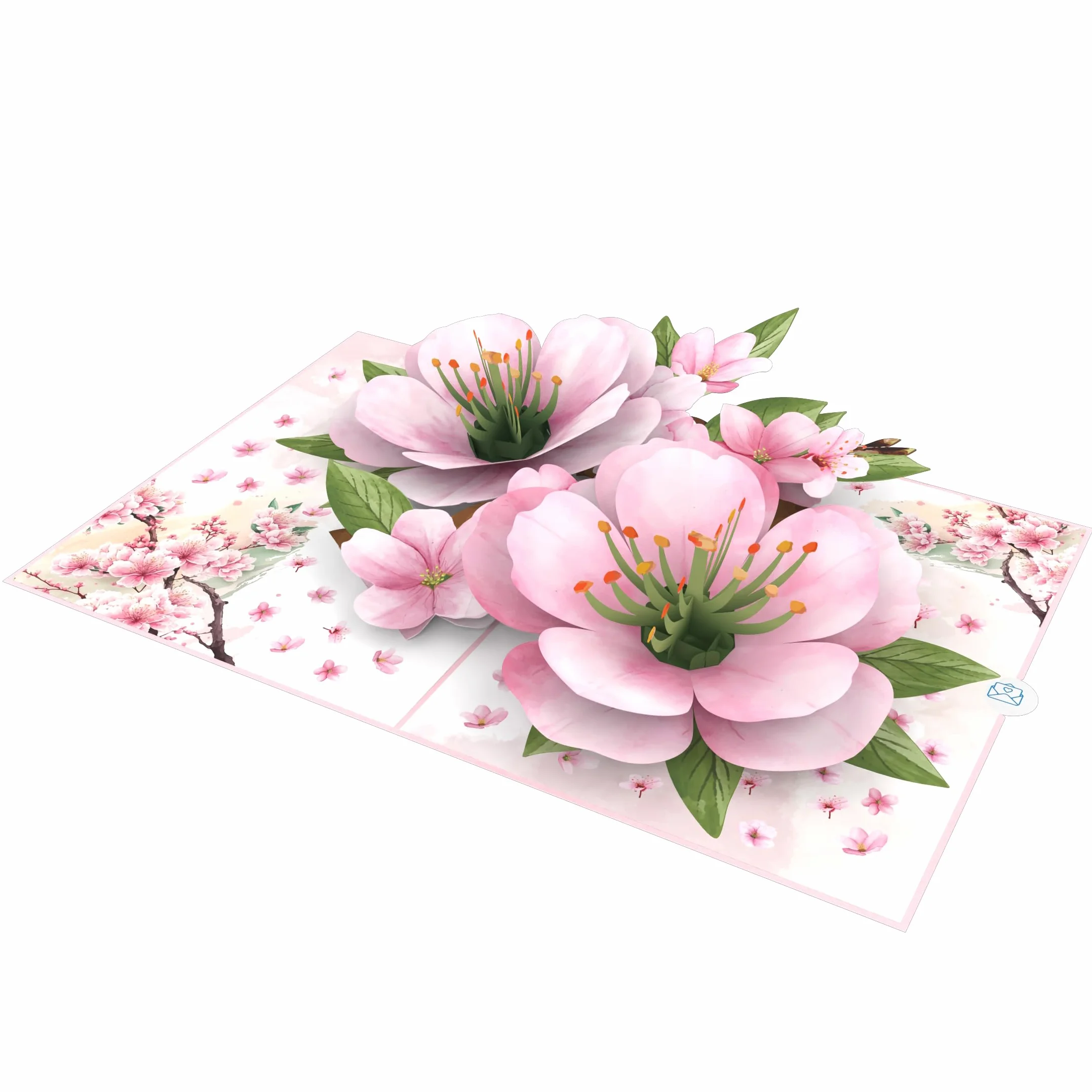 MOKIO® Biglietto Fiore Pop-Up Fiori di ciliegio giapponesi Biglietto regalo 3D Sakura