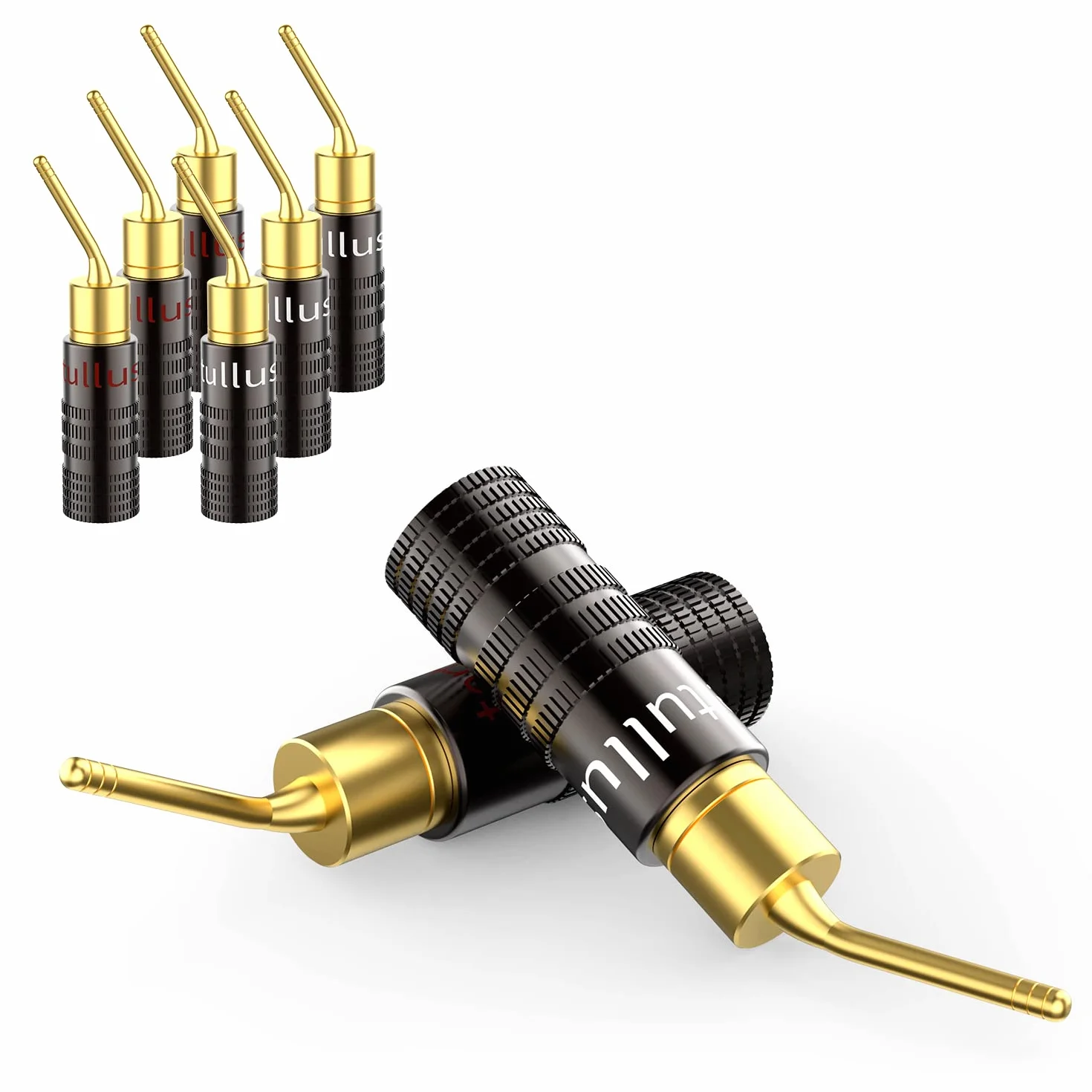 Tertullus 8 connettori a banana 2 mm per cavi 4 mm chiusura a doppia vite 8-20 AWG spinotto banana