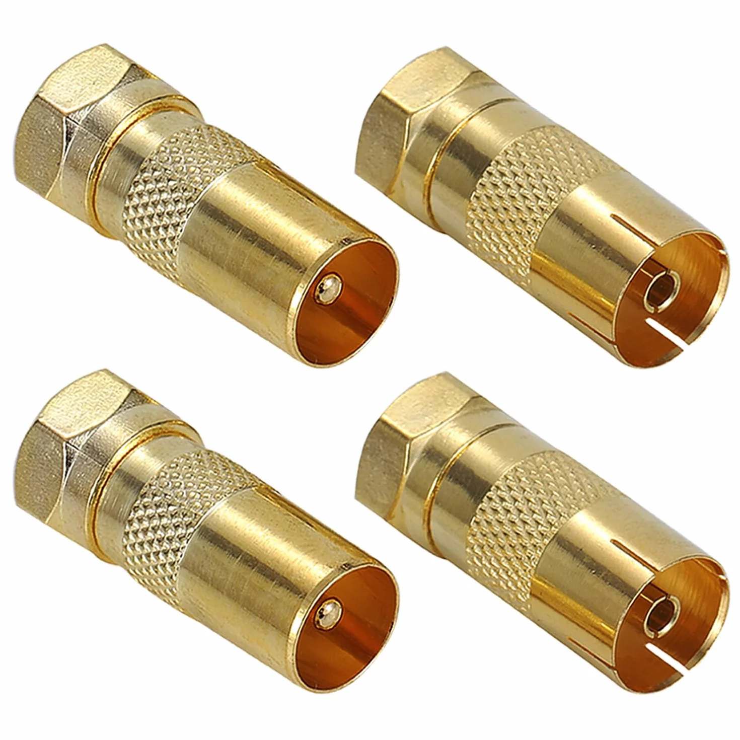 Greluma 4 Pz Adattatore tipo F maschio a coassiale maschio/femmina cavo coassiale antenna TV Satellite connettore a vite RF convertitore