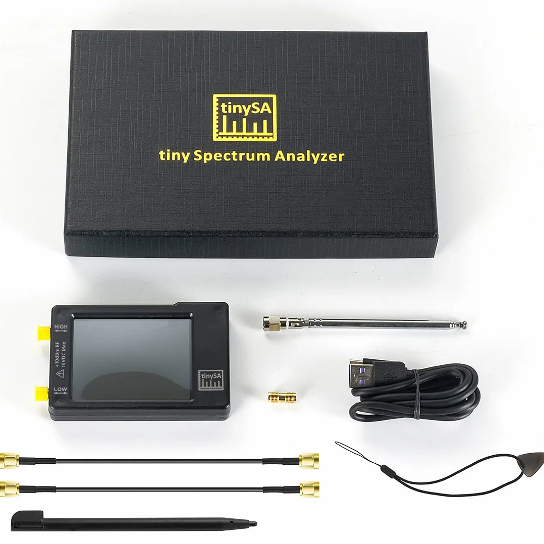 Analizzatore di spettro portatile AURSINC V0.3.1, 100 kHz-960 MHz, FM/MF/HF/VHF/UHF, touchscreen 2,8 pollici, protezione ESD