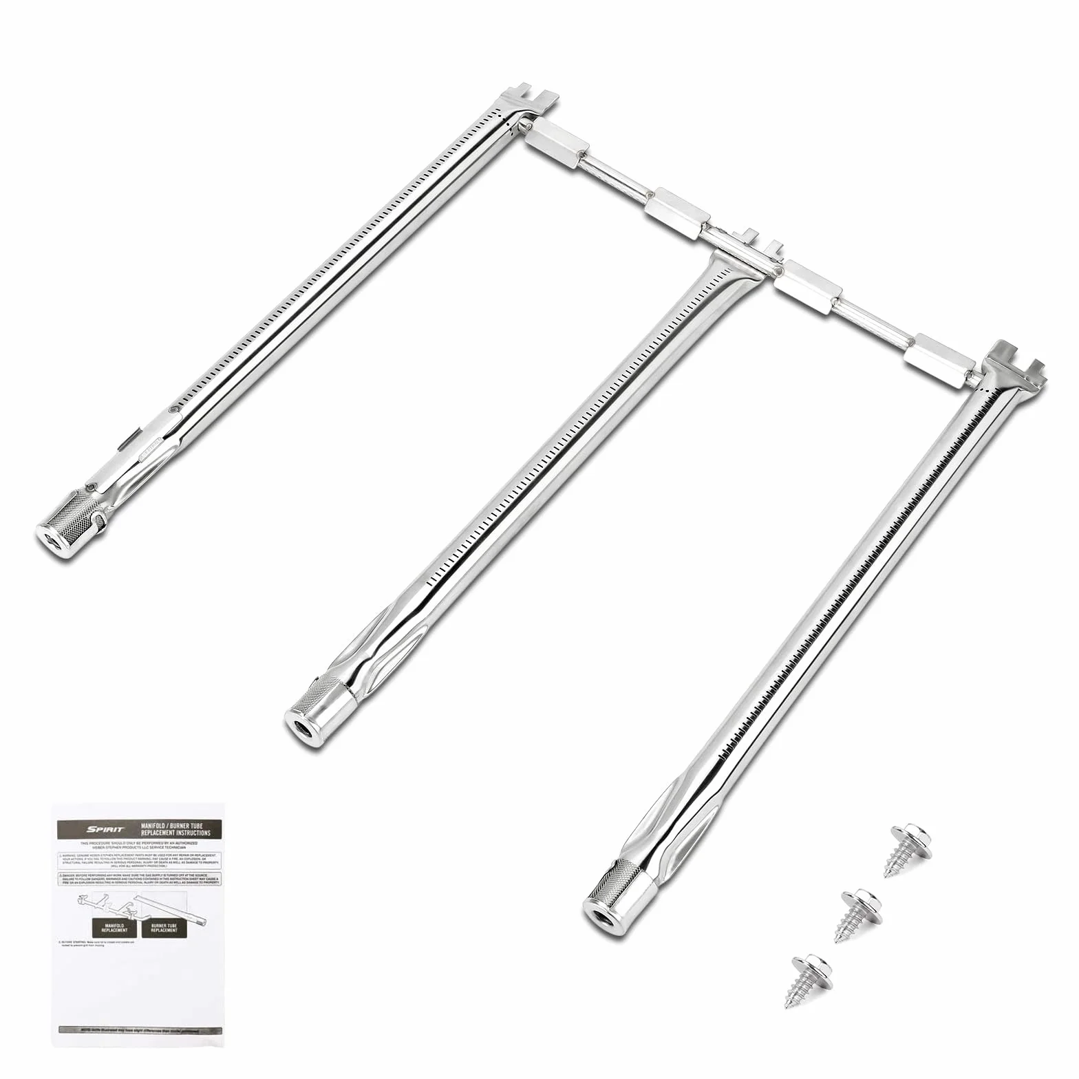 GFTIME 69787 45.7cmTubo Bruciatore per griglia Acciaio Inossidabile per Weber Spirit Ⅰ & Ⅱ 300 Serie, Spirit E310 S310 E320 S320 E330 S330 SP-330 (2013 e successivi)（Manopole di controllo anteriore）