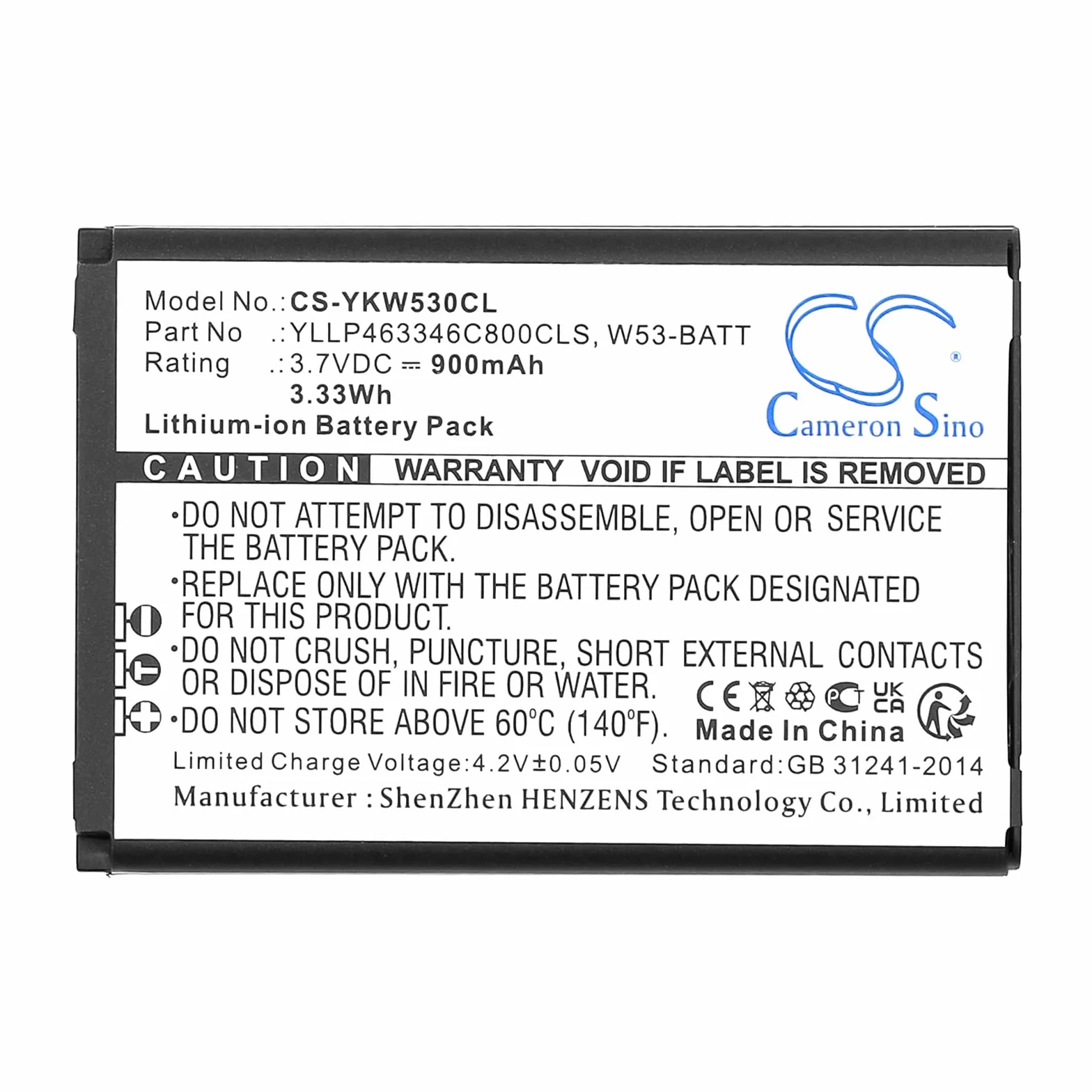 TECHTEK bateria kompatybilna z Yealink W53 W53h W53P W73 W73H W73P zastępuje W53-BATT