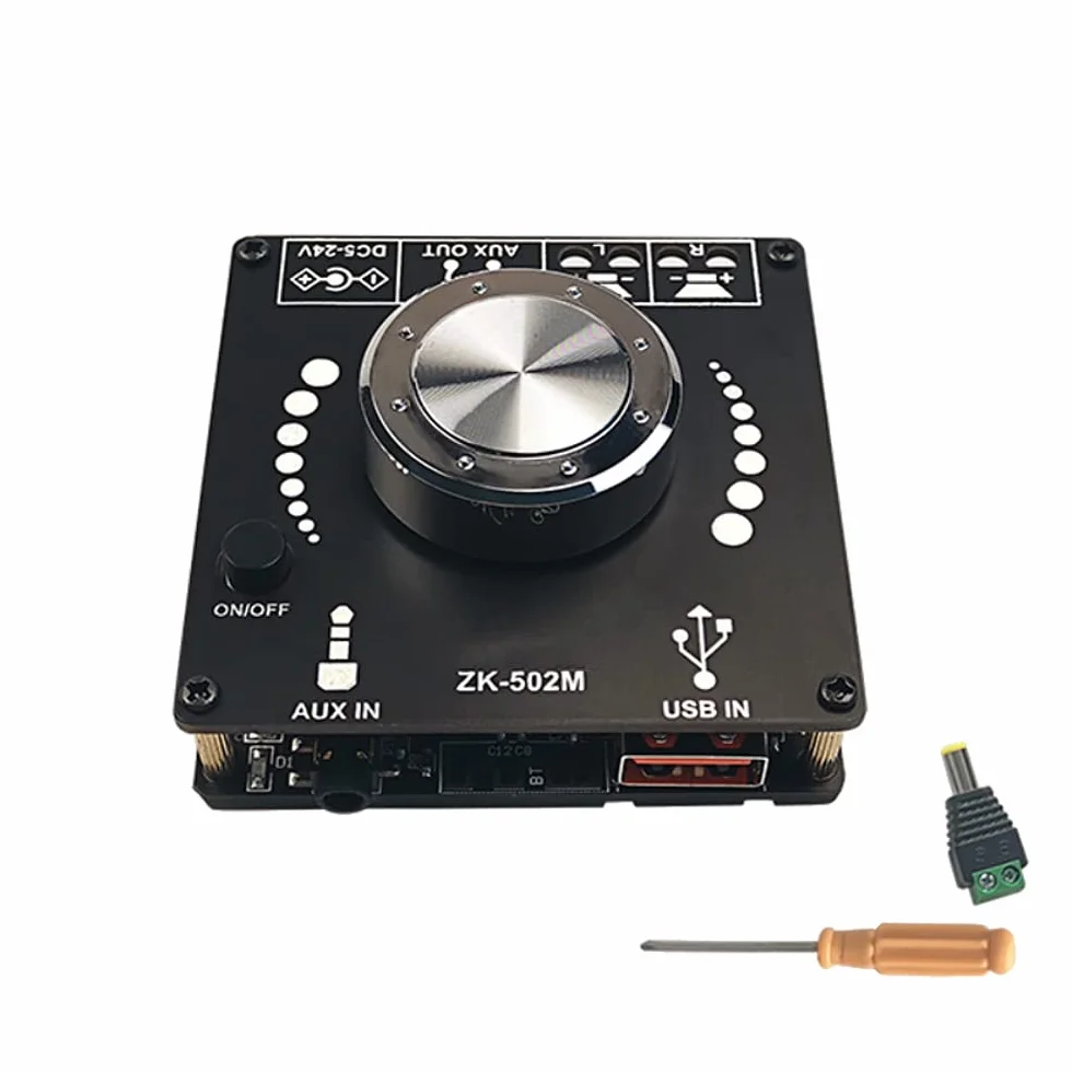 DollaTek ZK-502M Audio Mini 2.0 Stereo 50W+50W Modulo amplificatore digitale bluetooth AMP Home Theater AUX USB