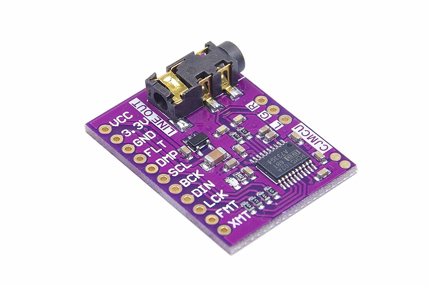 DollaTek PCM5102A Convertitore Digitale Analogico Modulo Audio DAC 24 Bit 3,5 mm Jack per Raspberry Pi