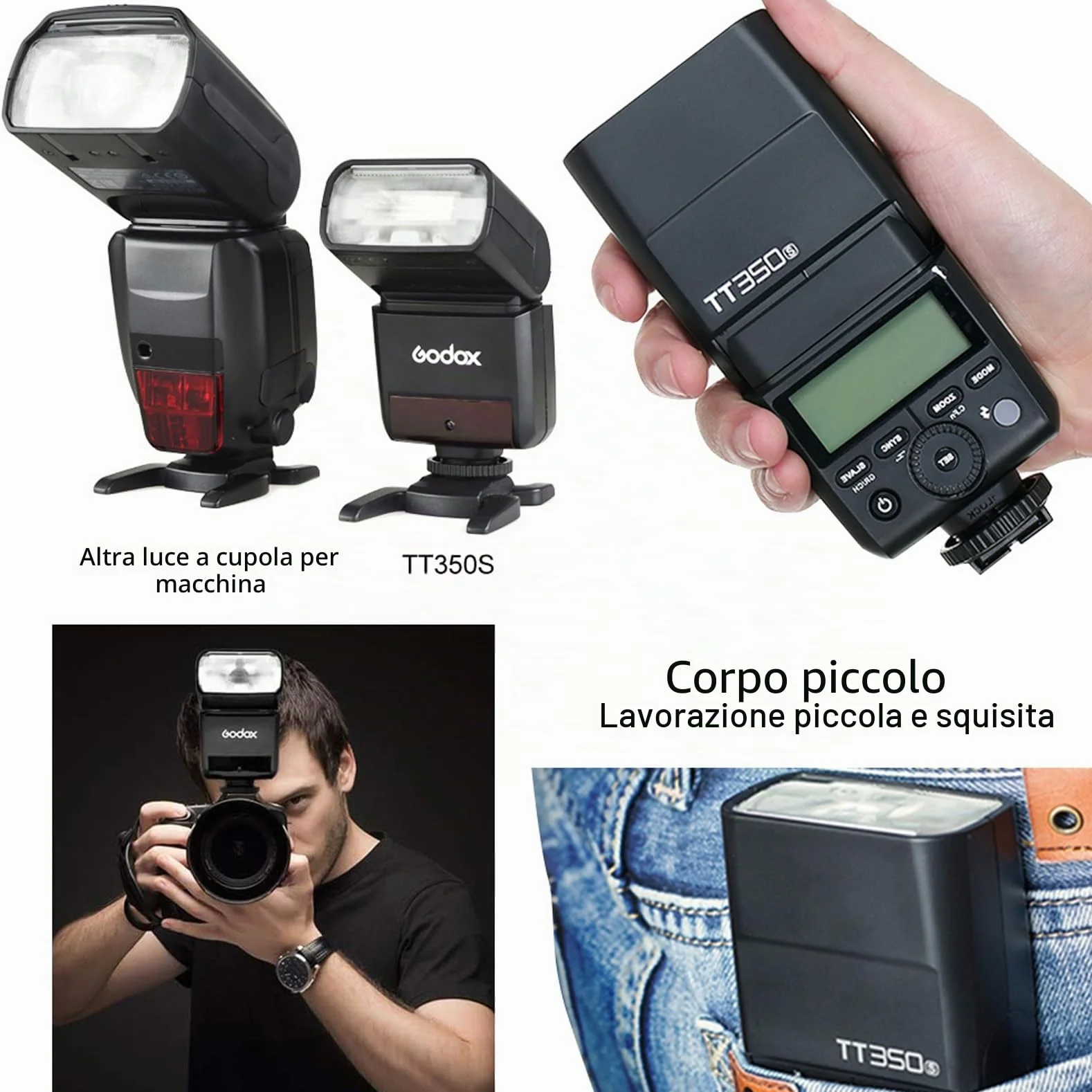 Godox TT350S Flash Sony Speedlite 2.4G Wireless HSS 1/8000s Master Slave A7R A7S A6300 A6000 A58 A99