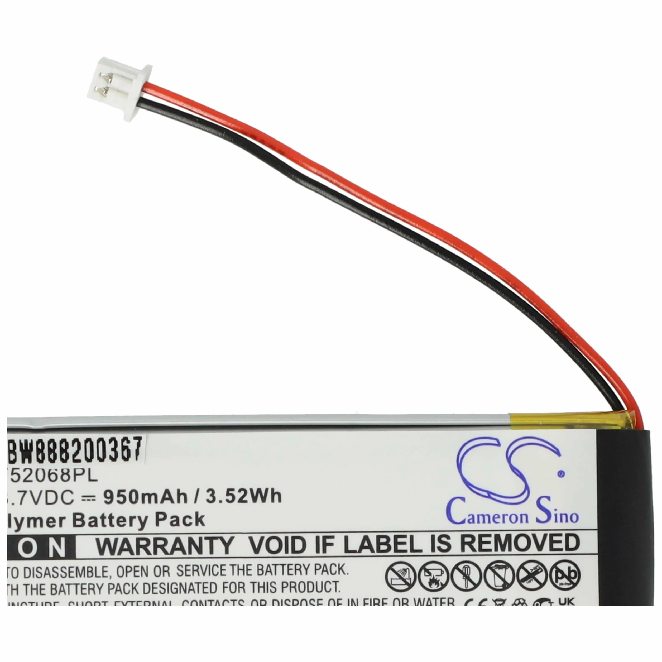 vhbw 2x batteria compatibile con Midland BT Next, BTFM, BTX1 FM, BTX2, BTX1, BTX2 FM (950mAh, 3,7V, Li-Poly)