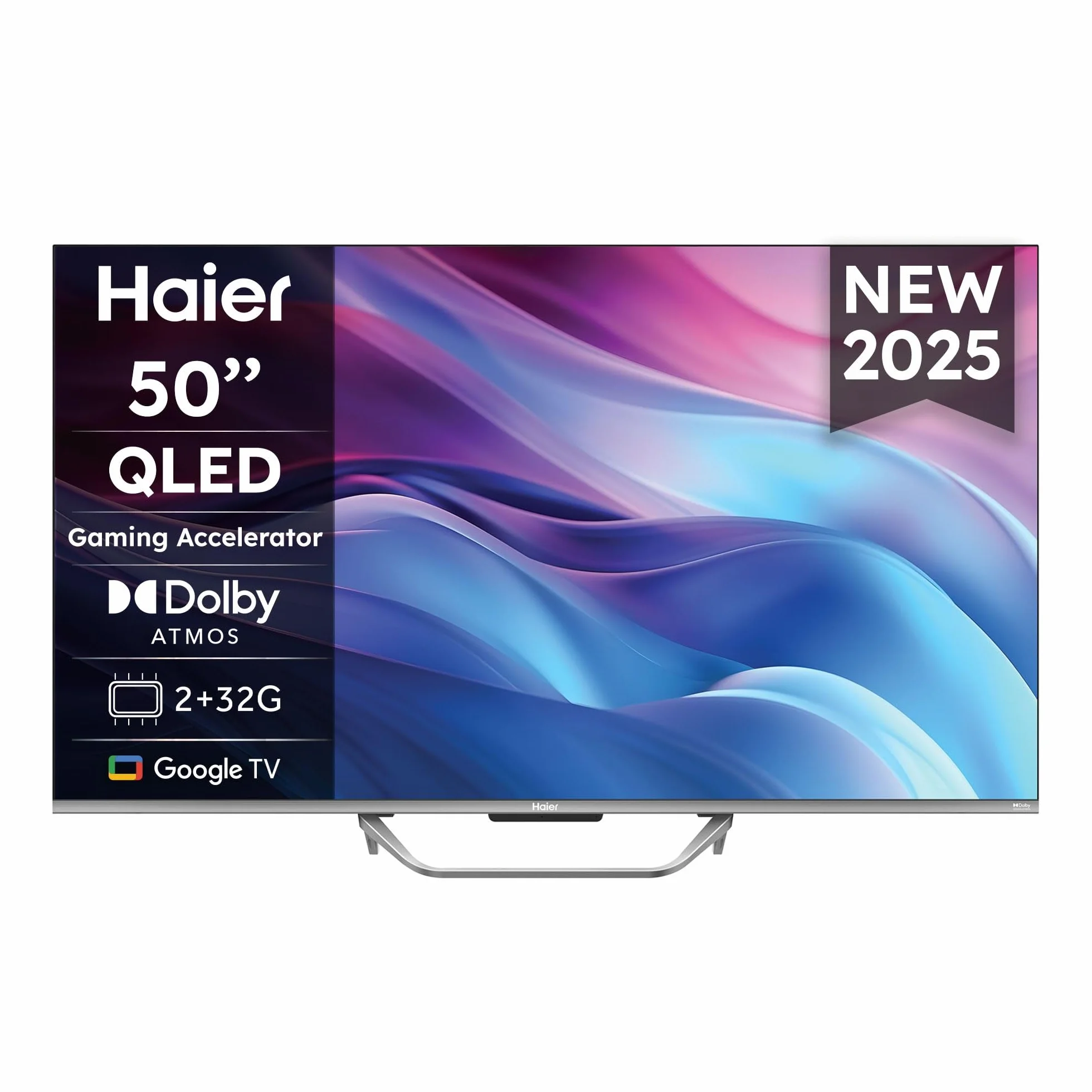 Haier 50" Smart TV QLED 4K Ultra HD Google TV Dolby Audio 120Hz HDMI 2.1 Bluetooth 5.1