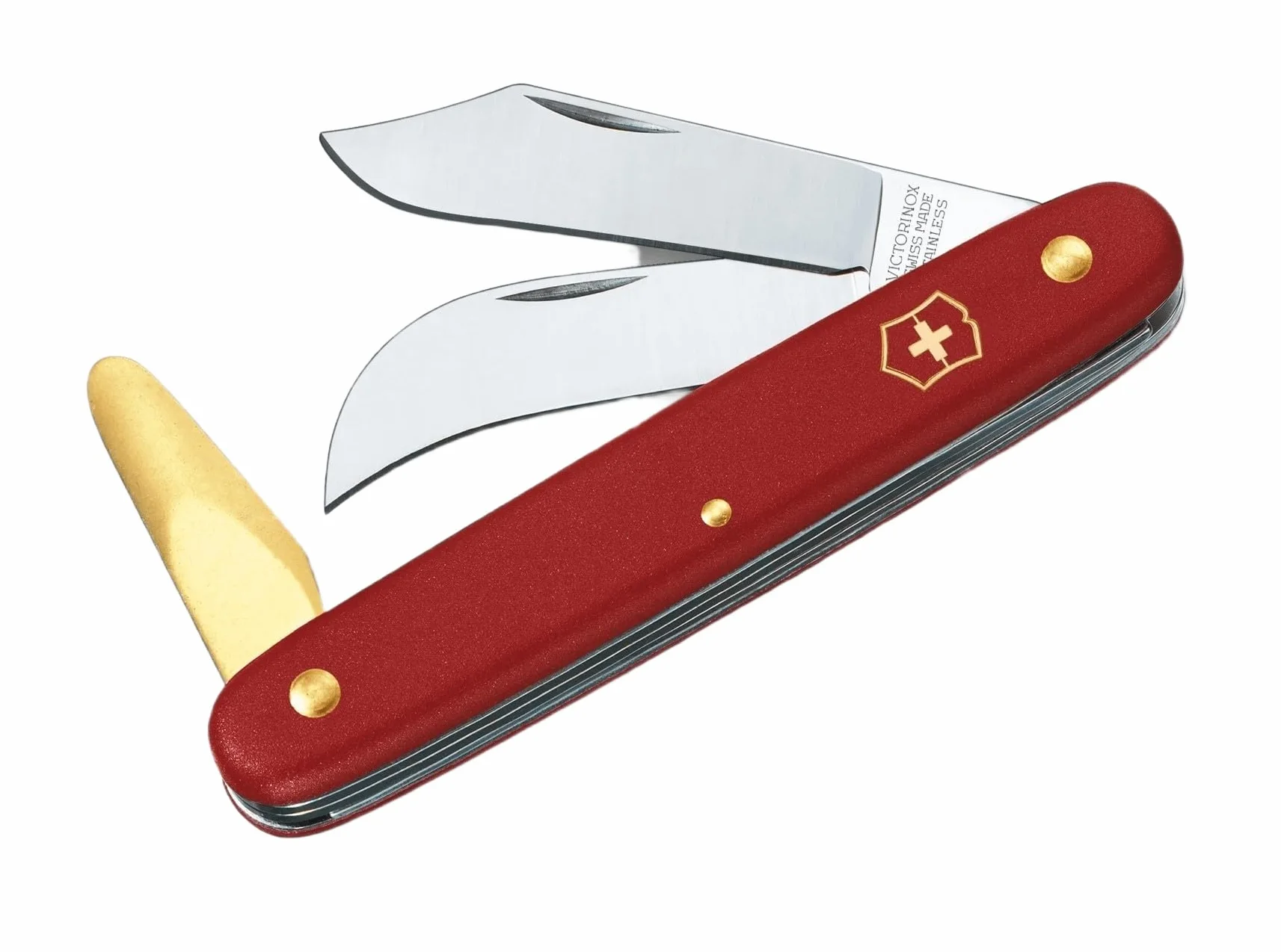Victorinox, Coltello da innesto e potatura 3, Professionale, per Vivai e Giardinieri, Svizzero, Rosso, Lama, ricurva