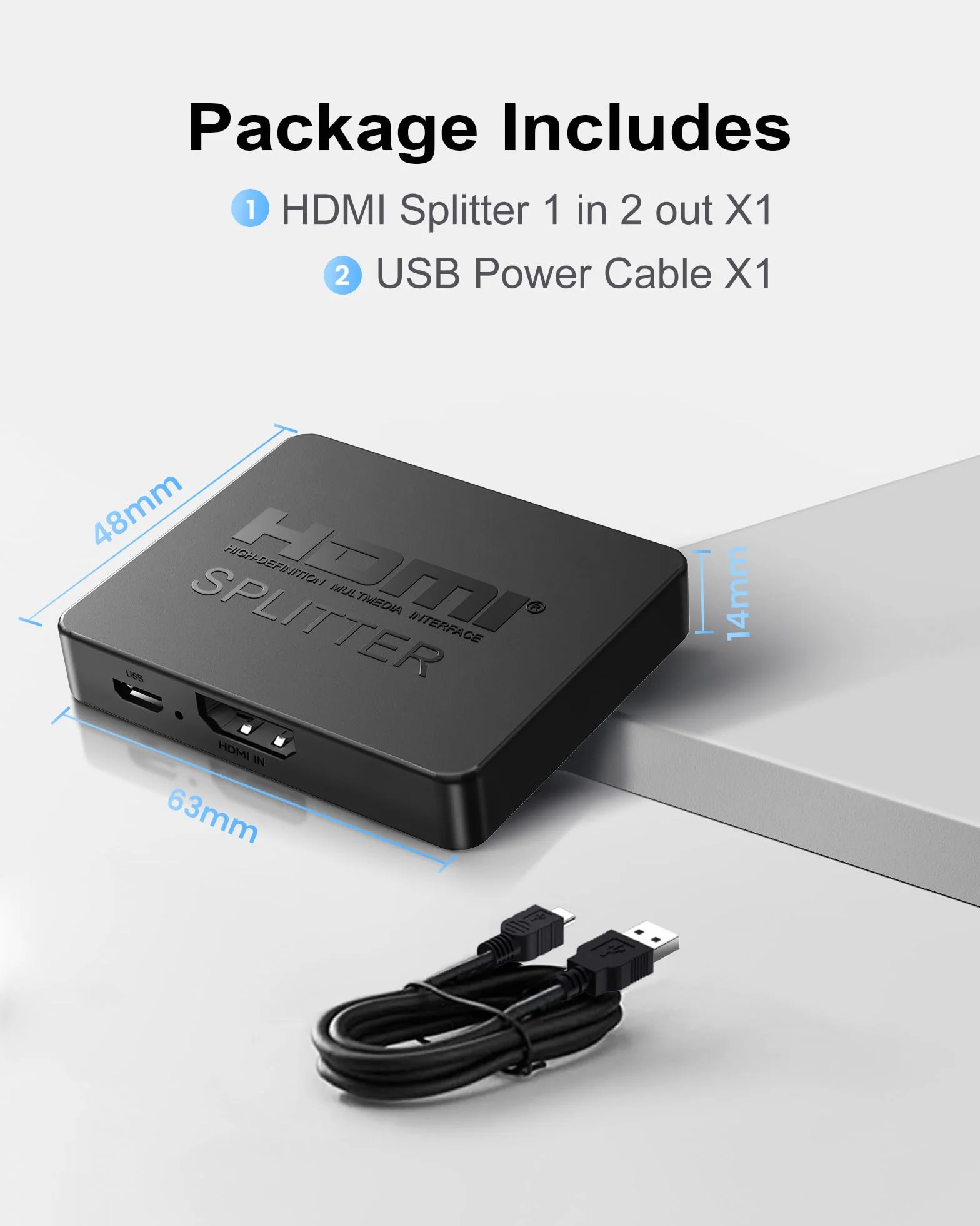 Splitter HDMI 1 in 2 Out 4K per 2 Monitor con PS3/4 HDTV