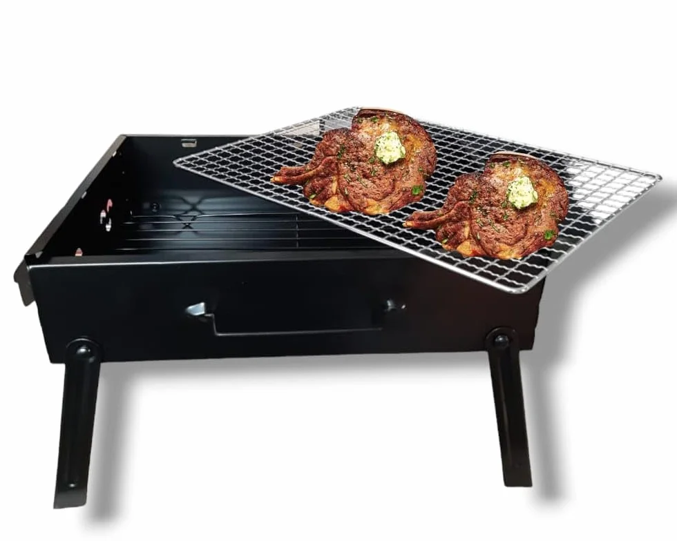 Barbecue da tavola per pic nic giardino da 1 a 4 persone 35,3x26,6 cm BBQ grigliate mare montagna ovunque