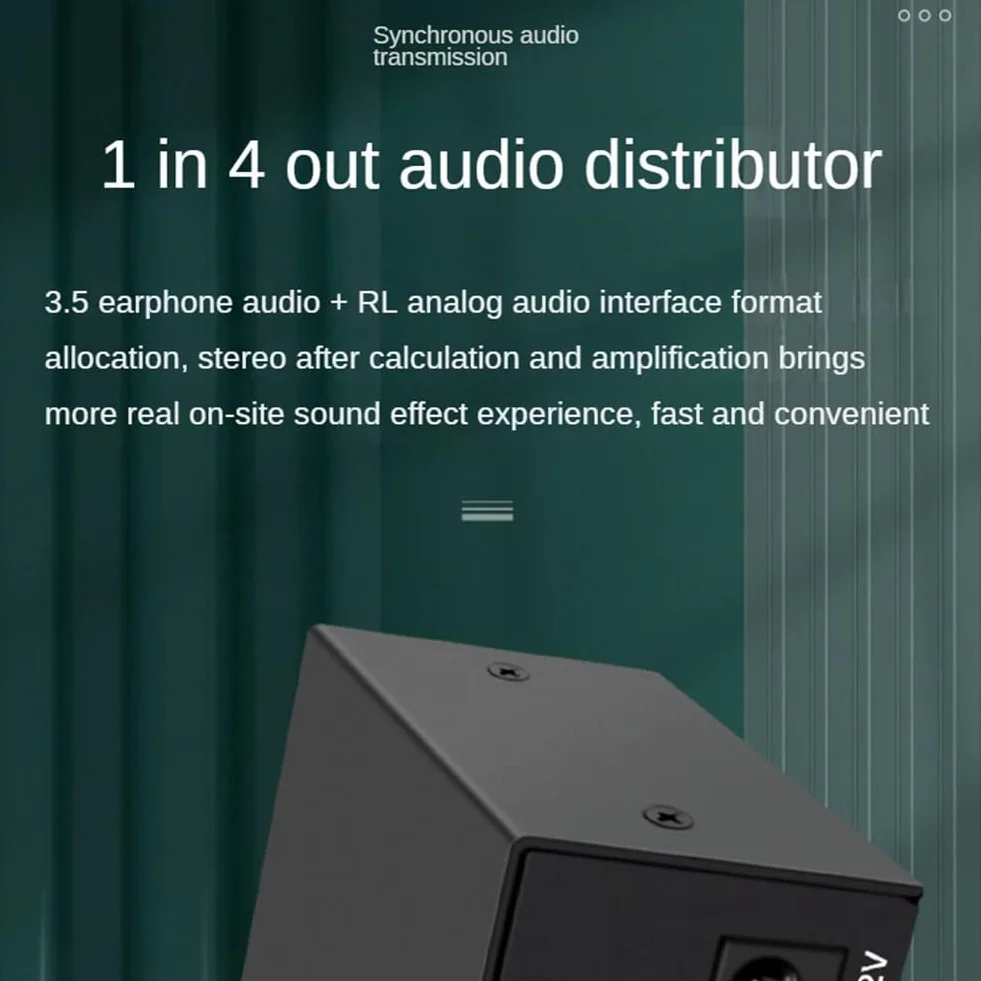 Splitter Audio 1 in 4 Uscite L/R Aux Stereo Distributore 1X4 per PC Dvd Altoparlante