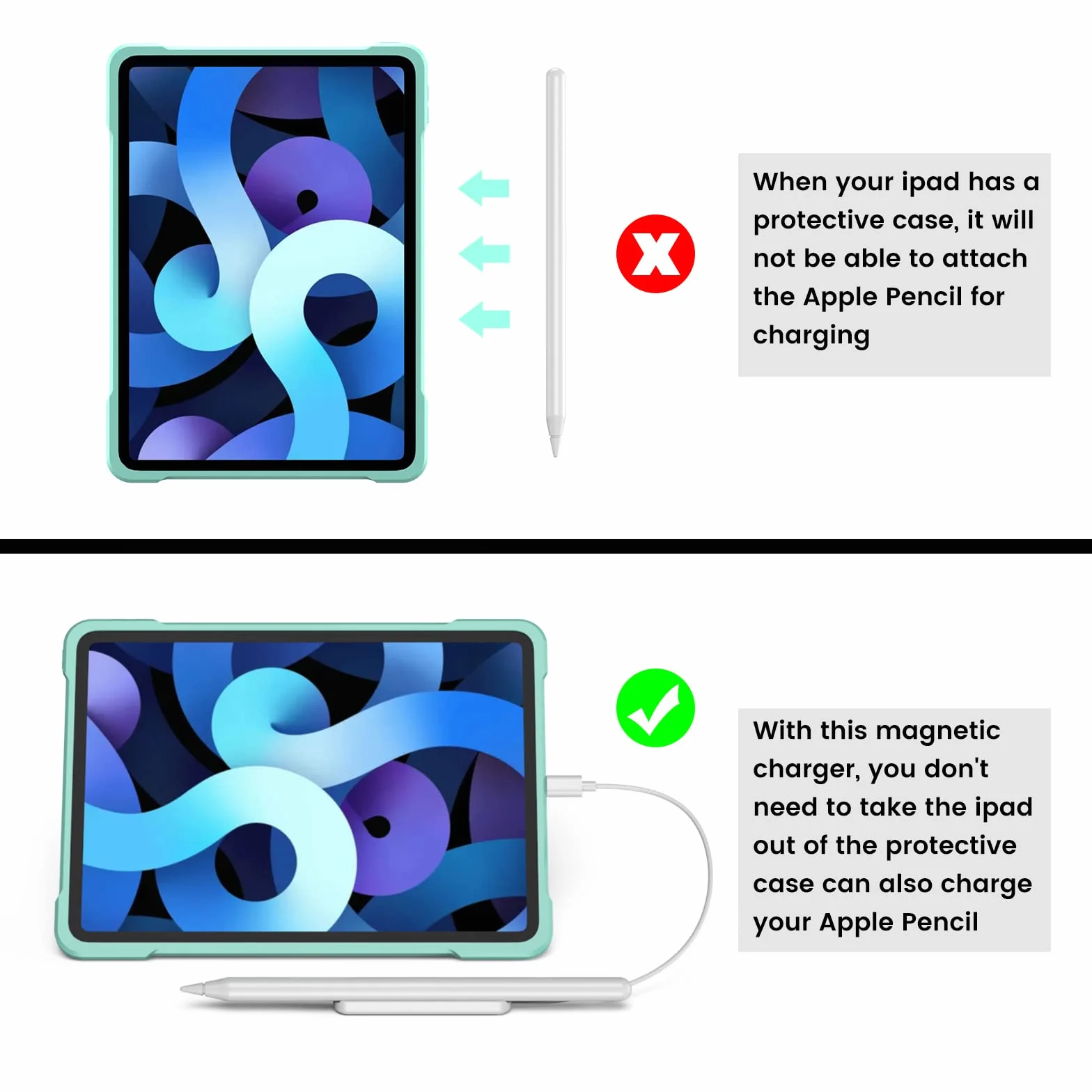 MOGOOD Caricatore Magnetico per Penna Stilo Seconda Generazione con Cavo USB-C