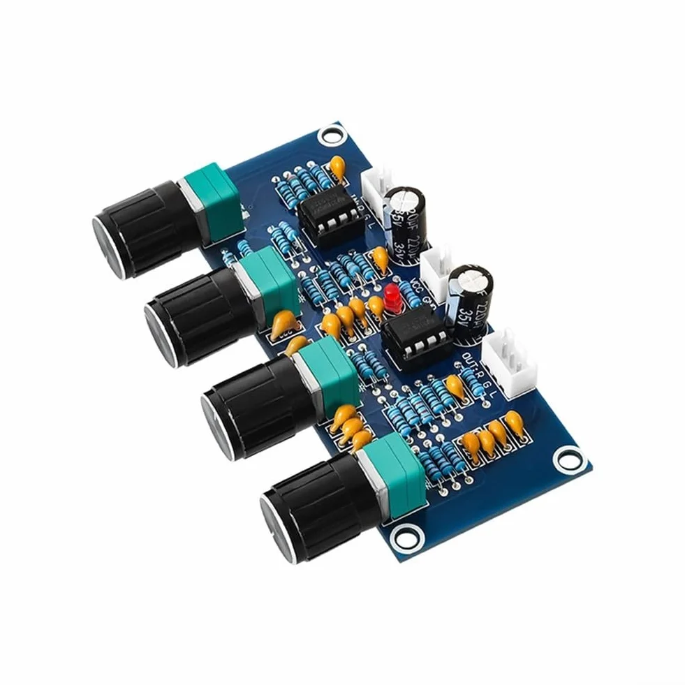Scheda preamplificatore controllo tono NE5532 IC DC 12-24 V modulo audio bassi alti volume