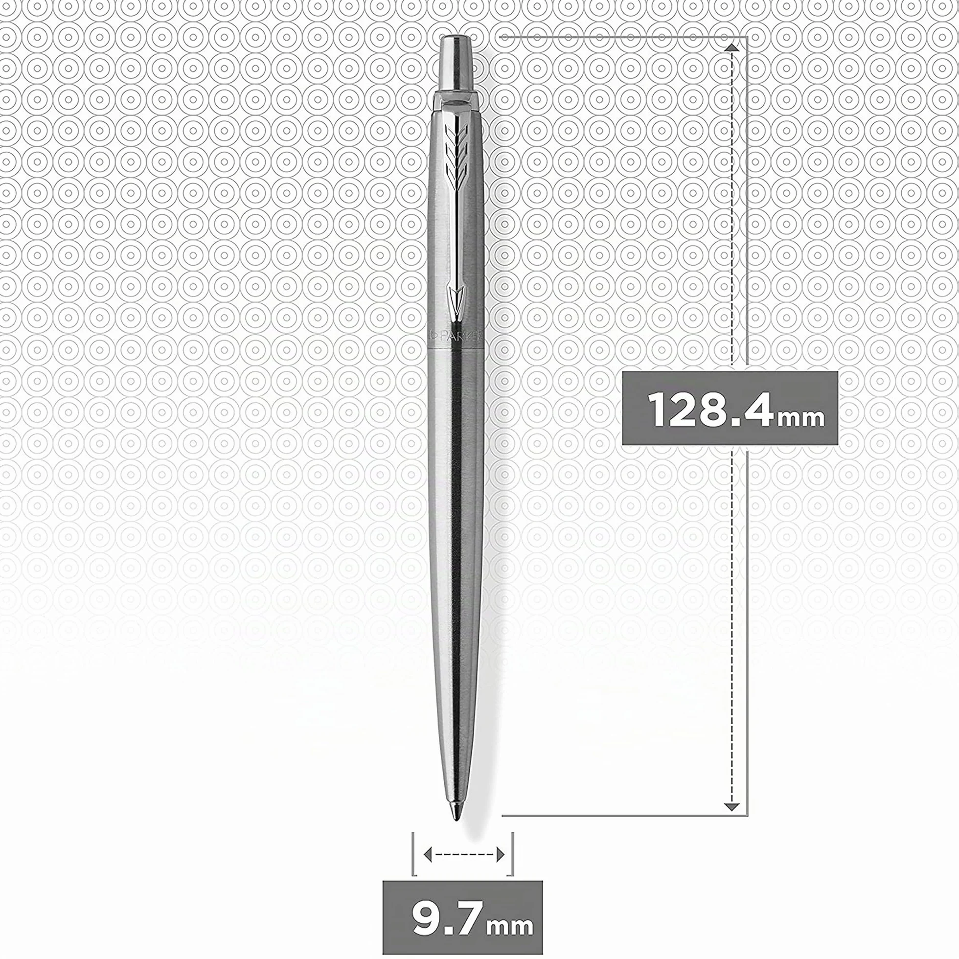 Parker Jotter Penna a Sfera Acciaio Inossidabile Cromati Punta Media Blu Confezione Regalo