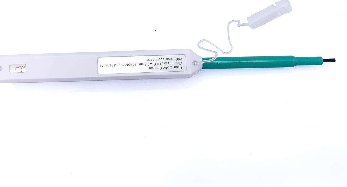 Elfcam Pulitore a Click per Bussole e Connettori a Pannello SC/FC/ST Ferrula 2,5mm Penna Pulizia 800 Pulizie