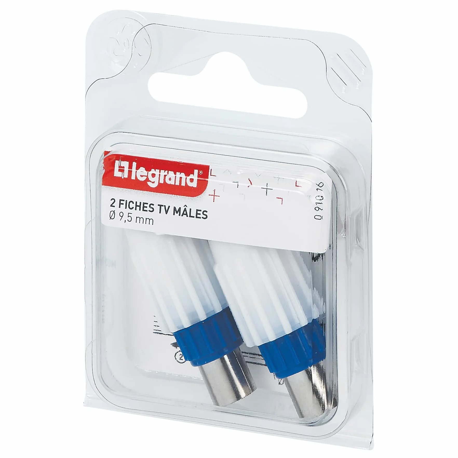 Legrand 091016 spine televisive coassiali maschio 9,5 mm bianco