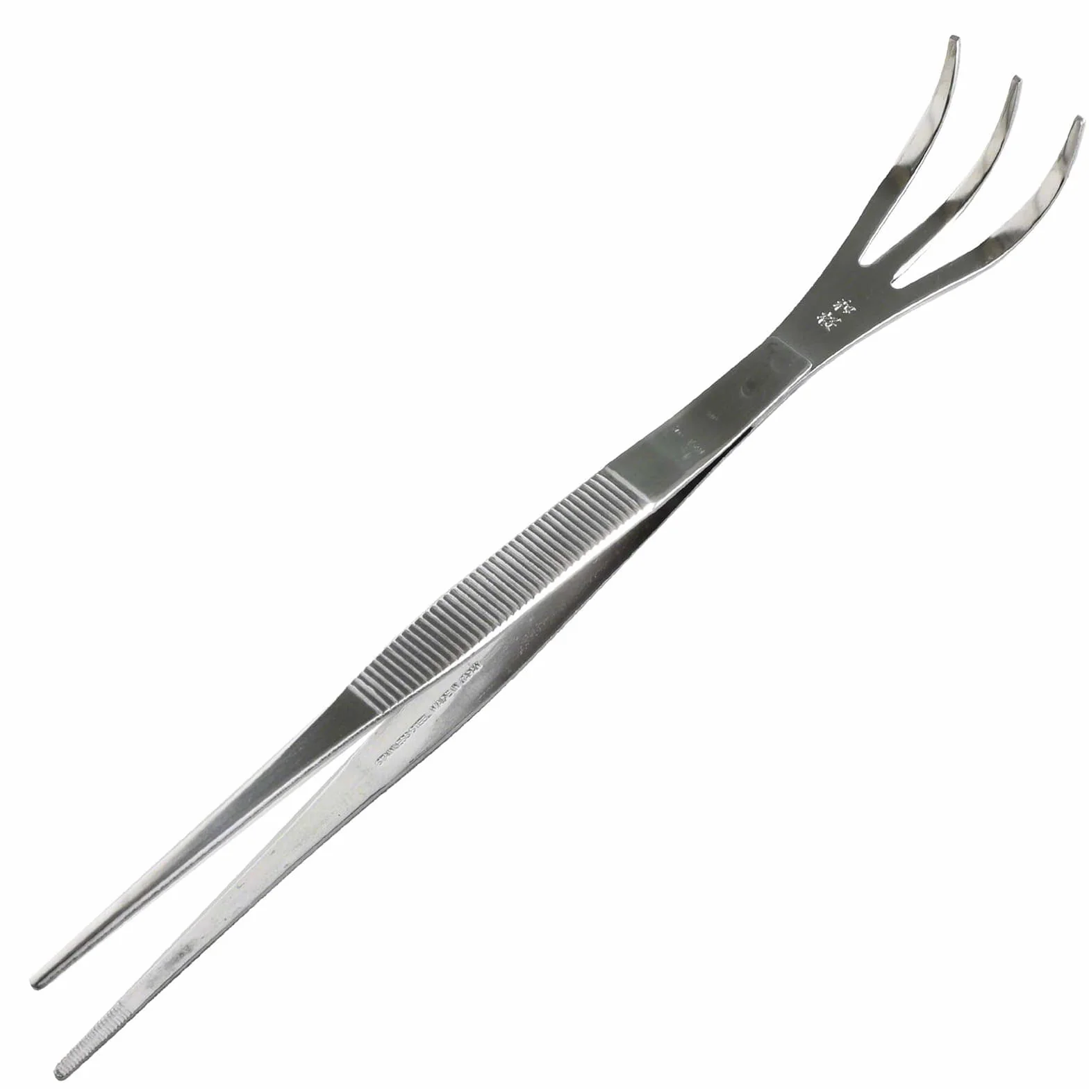 Wazakura Pinzette per Bonsai 2 in 1 con Rastrello per Radice in Acciaio Inox, Realizzate in Giappone, 220 mm, attrezzi professionali per bonsai, pinze da giardinaggio giapponesi di precisione