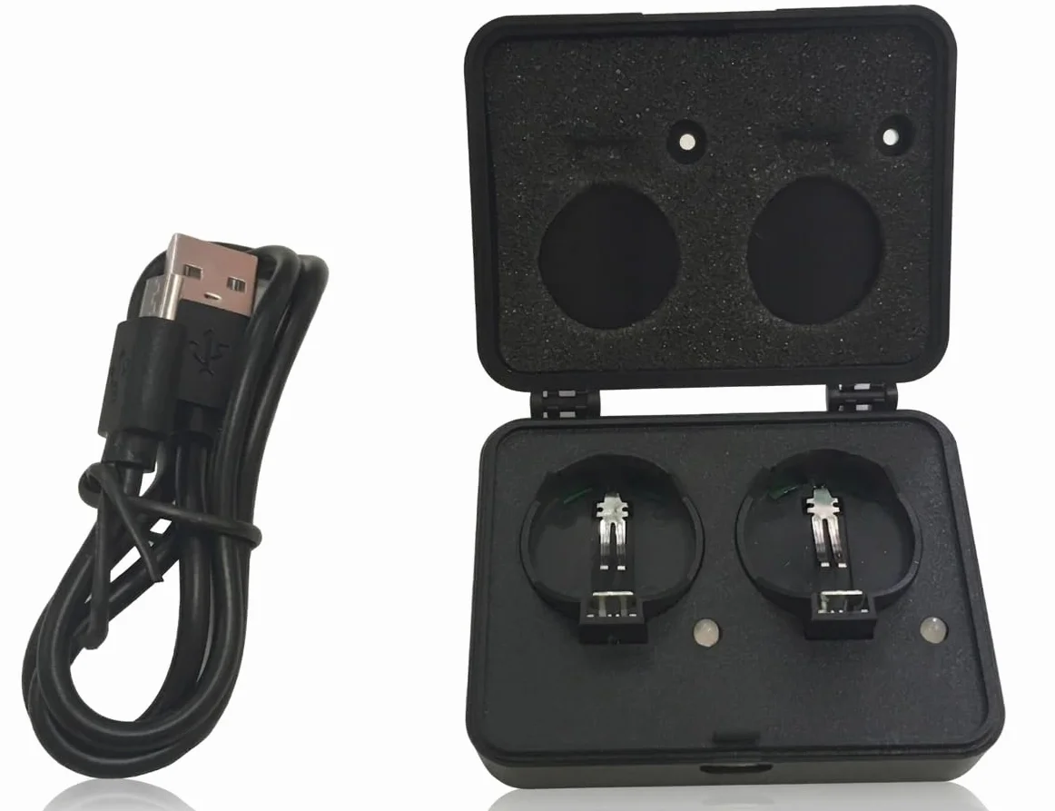Caricabatteria USB A Bottone 3.0-3.7V per Pile LIR2032 LIR2025 LIR2016 con 4 Batterie Incluse