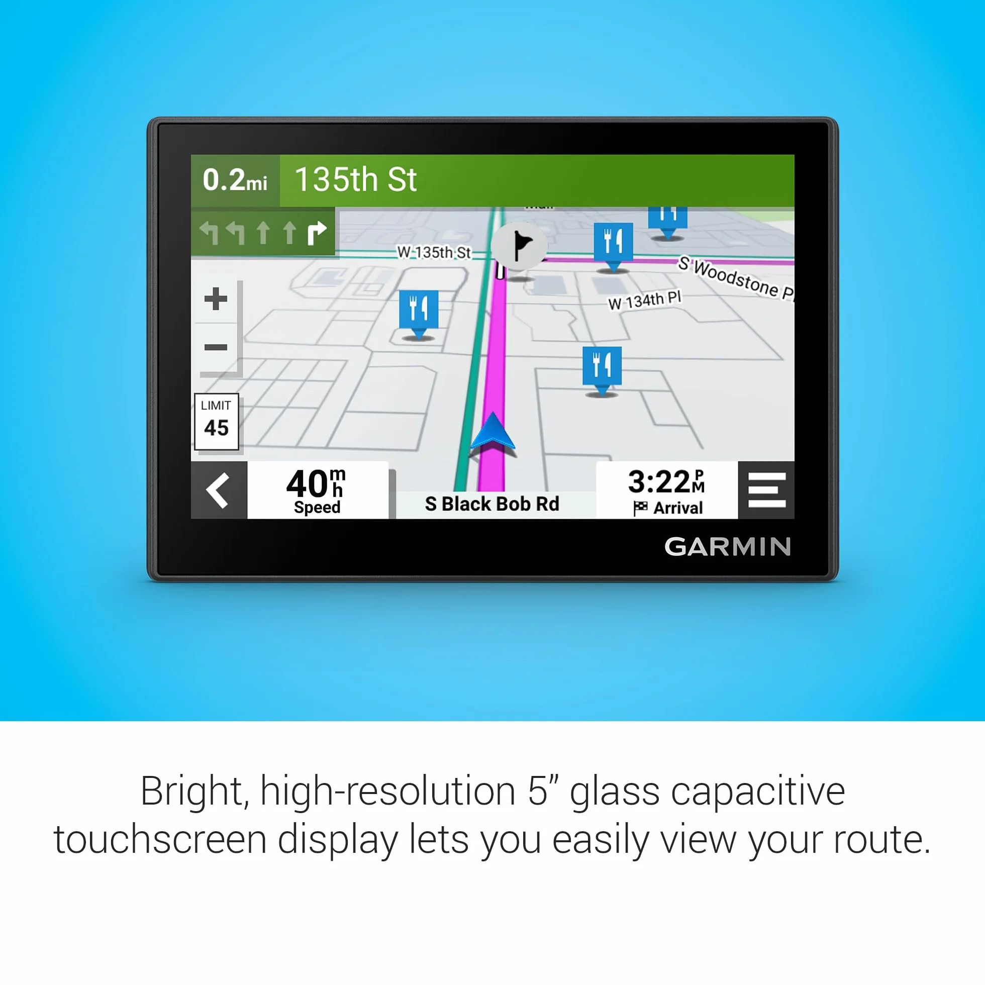 Garmin Drive 53 Navigatore Satellitare Auto Touchscreen 5" Traffico Reale Mappa Europa Aggiornamenti Wi-Fi