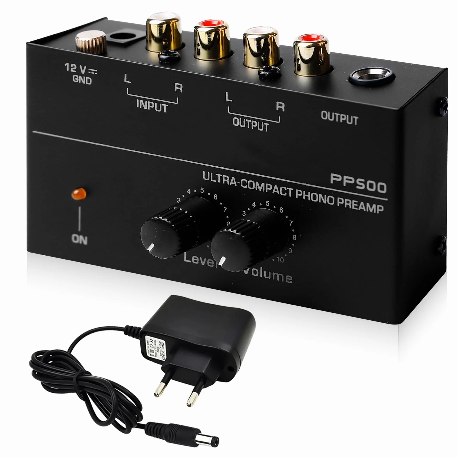Giradischi Phono Preamplificatore PP500 Preamplificatore Audio Stereo con Ingresso e Uscita RCA