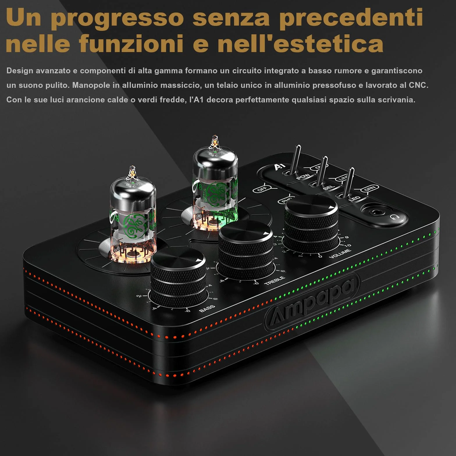 A1 Preamplificatore per Tubi Phono: Preamplificatore Audio Hi-Fi, Amplificatore per Cuffie, Giradischi MM