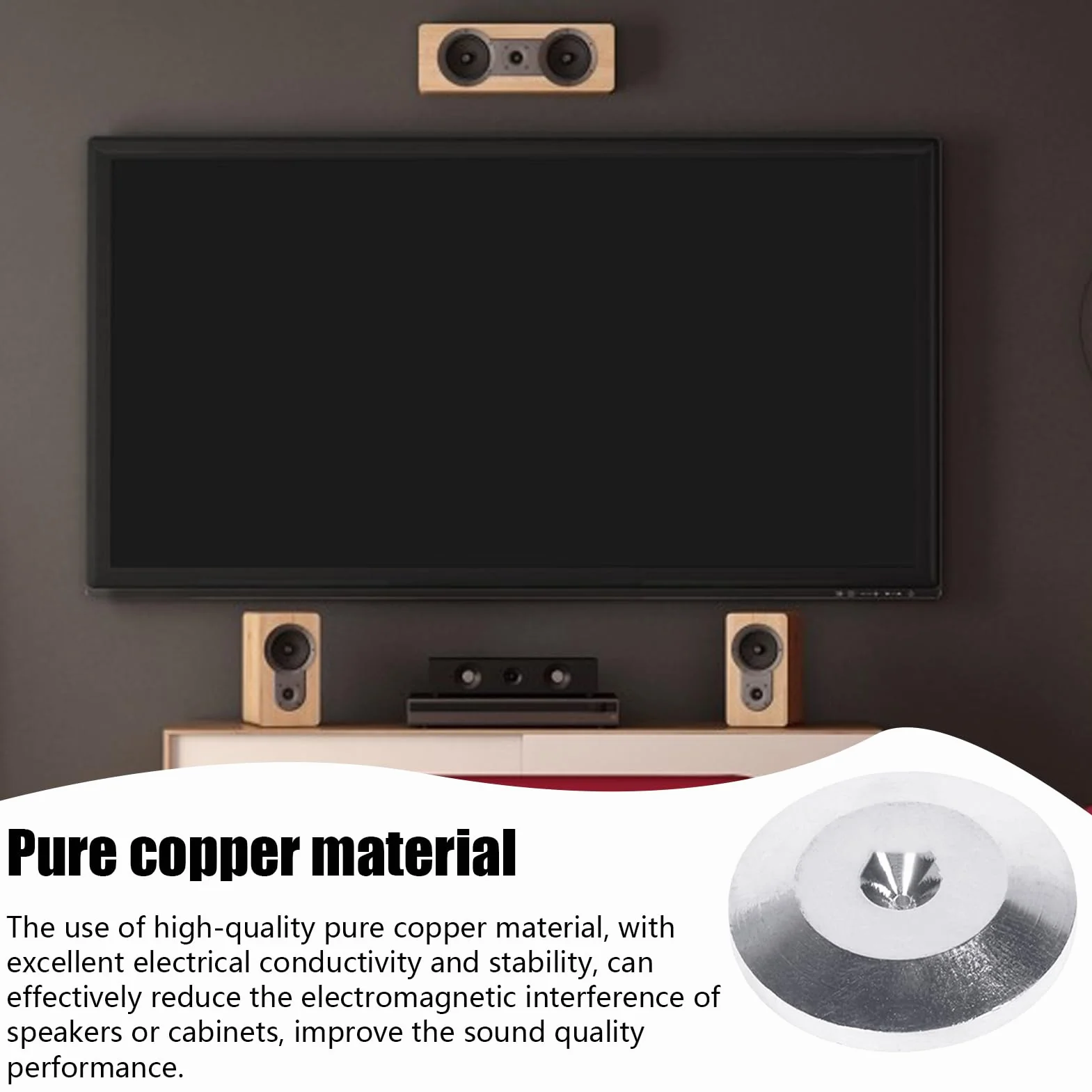 Piedini isolanti audio in rame antiscivolo per altoparlanti HiFi