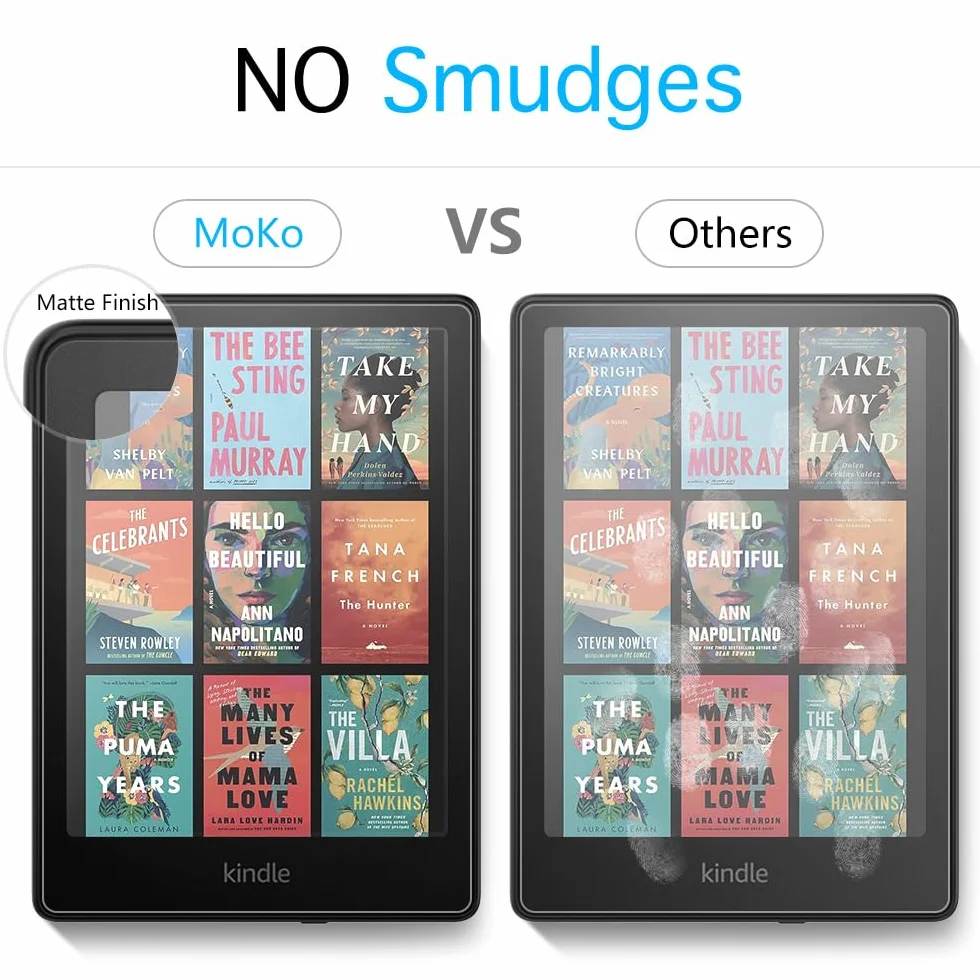 MoKo 2x Pellicole Protettive Schermo Opache per Kindle Paperwhite 7" 12ª Gen 2024 & Colorsoft Signature Edition, PET Anti-Riflesso per Boox Go 7, Kobo Libra