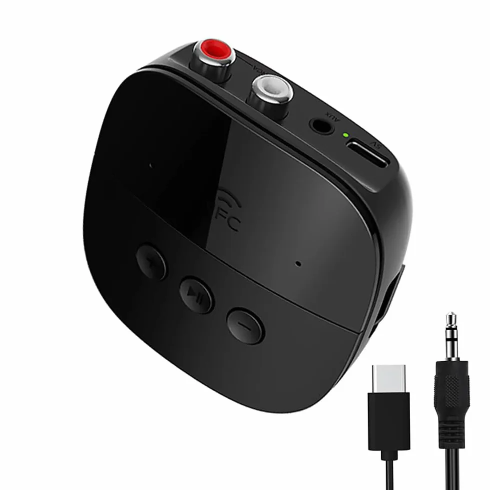 eppfun Ricevitore Bluetooth 5.2 HIFI con NFC USB 3.5mm AUX RCA TF