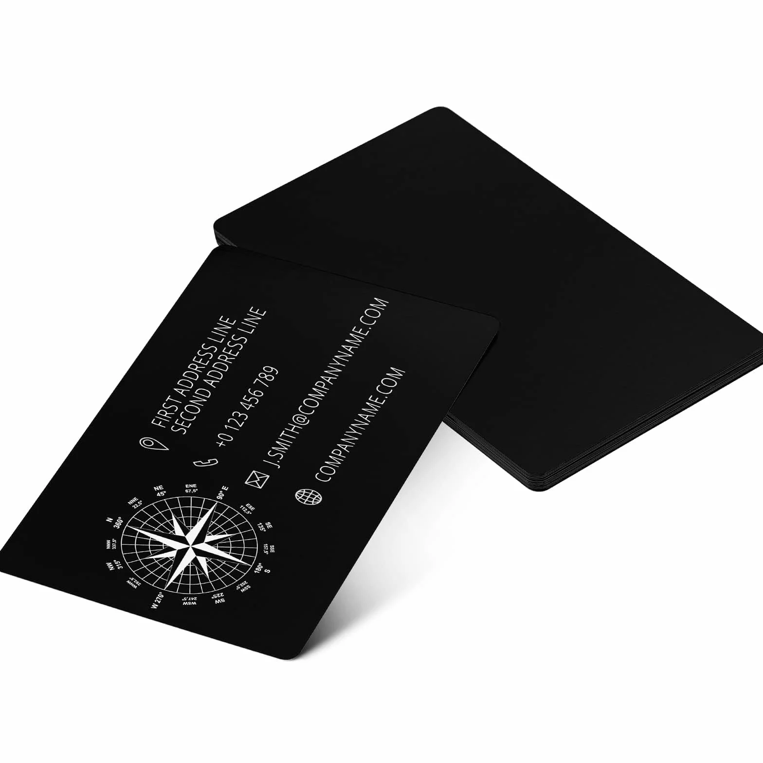Biglietti da Visita in Metallo 50 Pezzi, Vuoto in Lega di Alluminio 0,22 mm 8,6x5,4 cm per Incisione Laser Nero