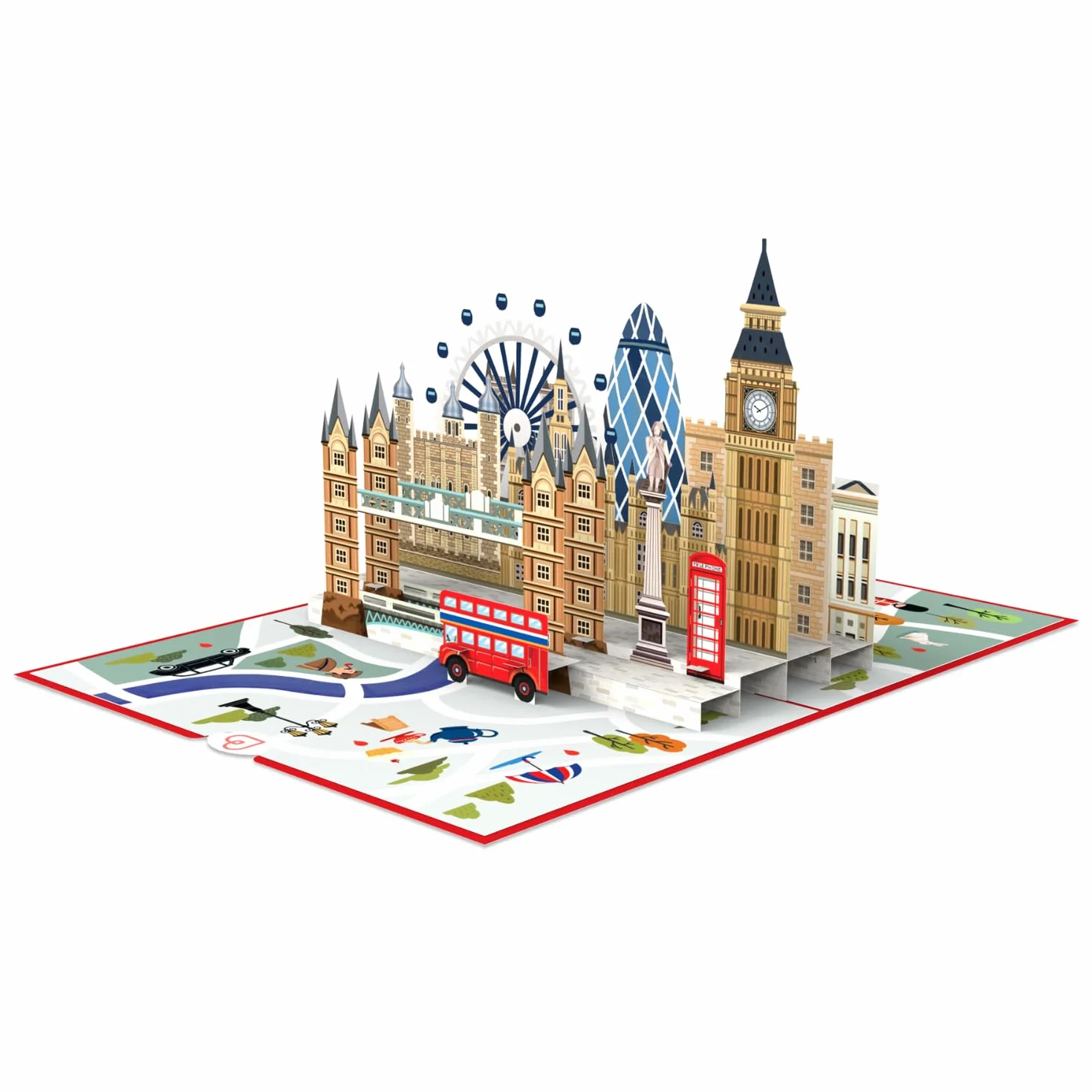 papercrush® Biglietto pop-up Londra 3D - Carta regalo viaggio sorpresa per uomo viaggiatore