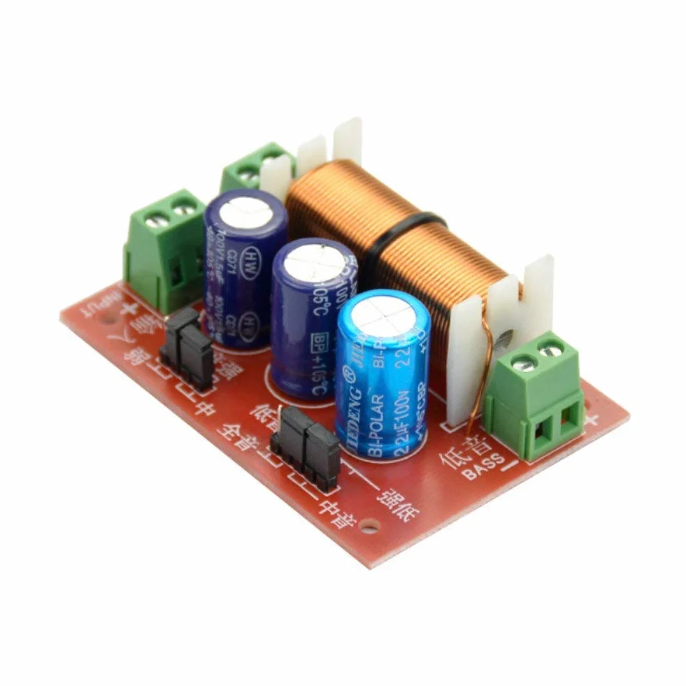 DollaTek 400W 2-Channel Multi-Speaker Adjustable Treble/Bass Crossover Audio Filter