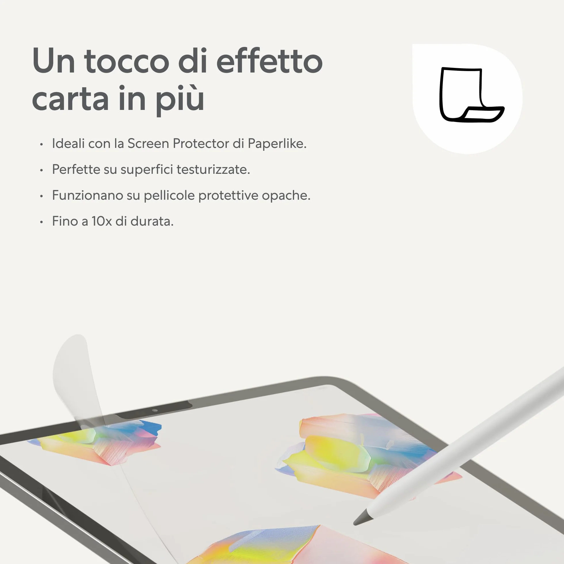 Paperlike® Pencil Tips (4X) per Apple Pencil 1ª & 2ª Gen, USB-C & PRO, 10x più durevoli