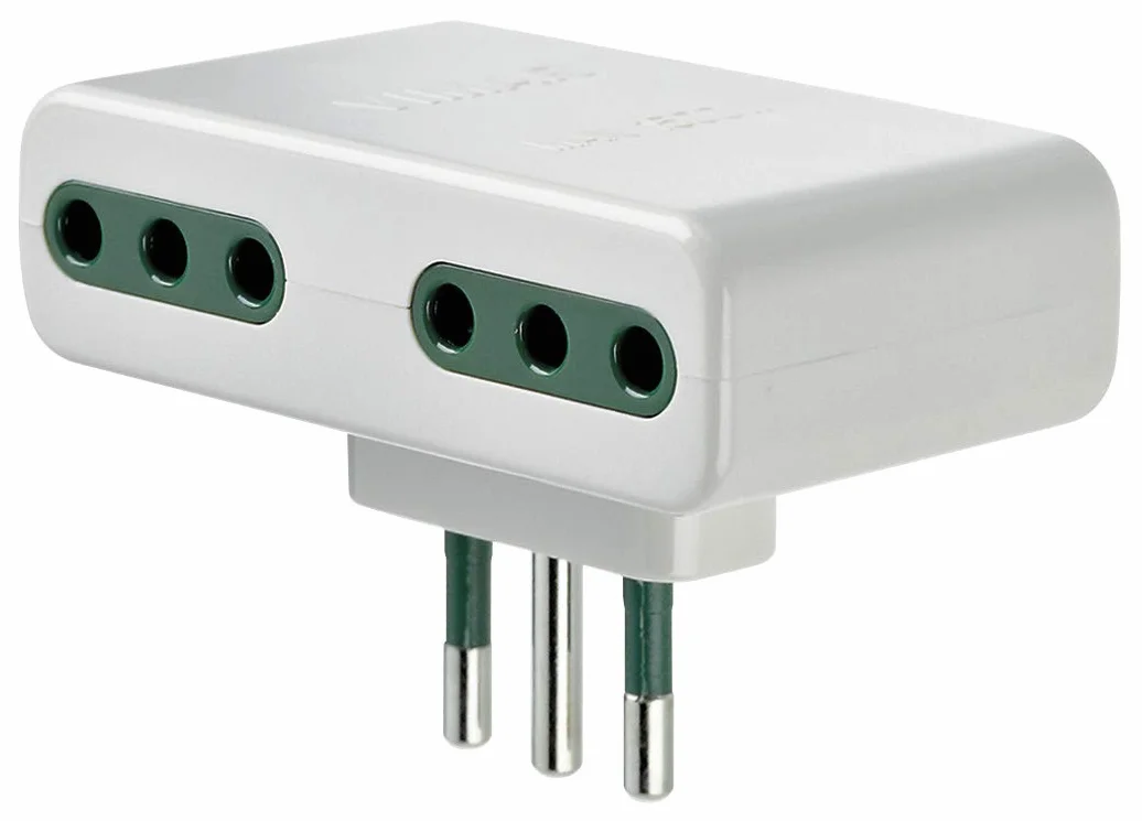 Vimar RI.01161B Adattatore multispina 4 uscite spina S11 prese P11 bianco