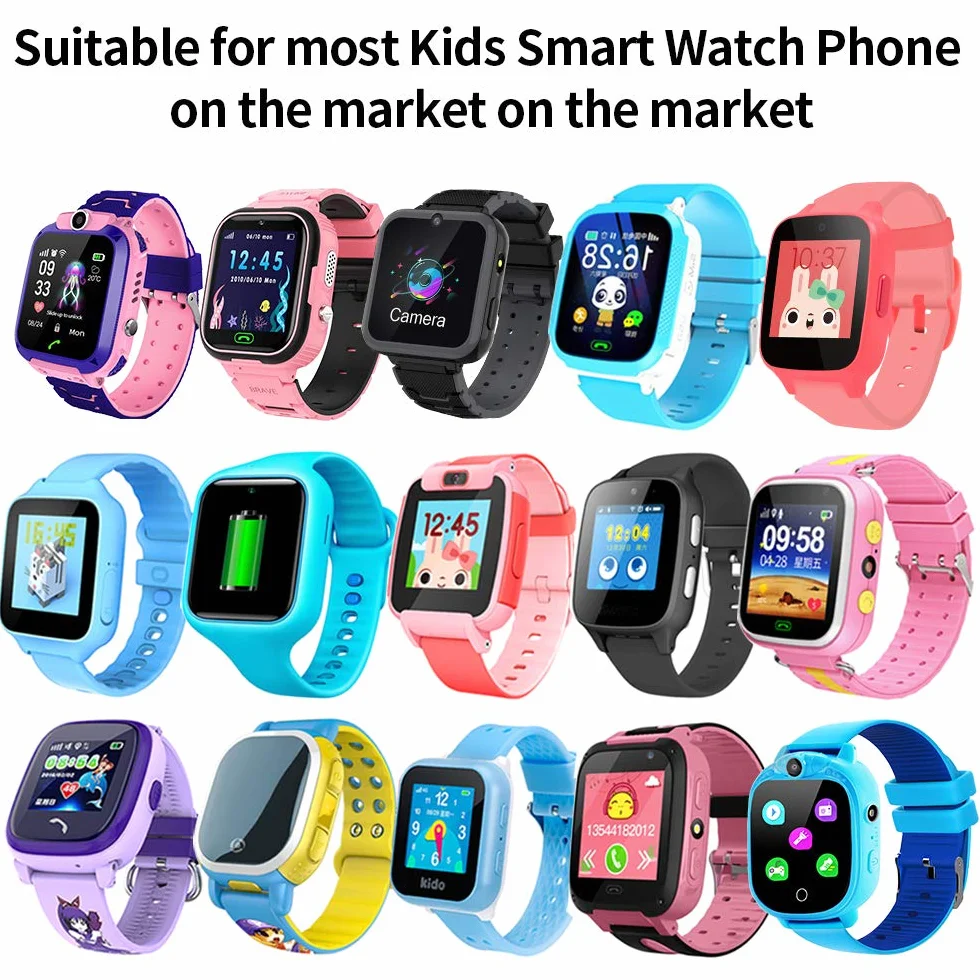 Kidizoom DX2 Cinturino di Ricambio in Silicone 16 mm per Smartphone Bambini (Nero-Rosa)