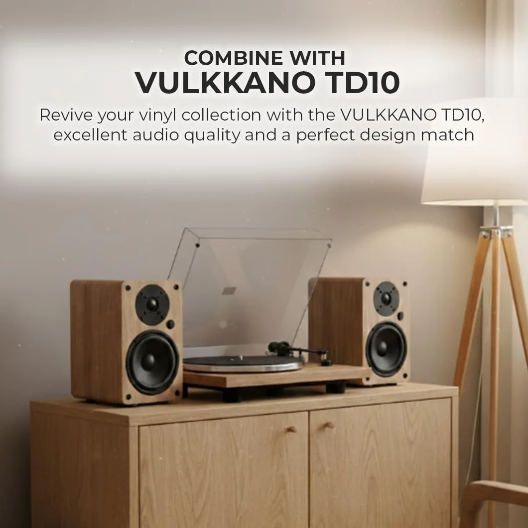 VULKKANO A5 ARC Cassa Amplificata Woofer 5,25" Bluetooth 5.0 HDMI ARC Nero