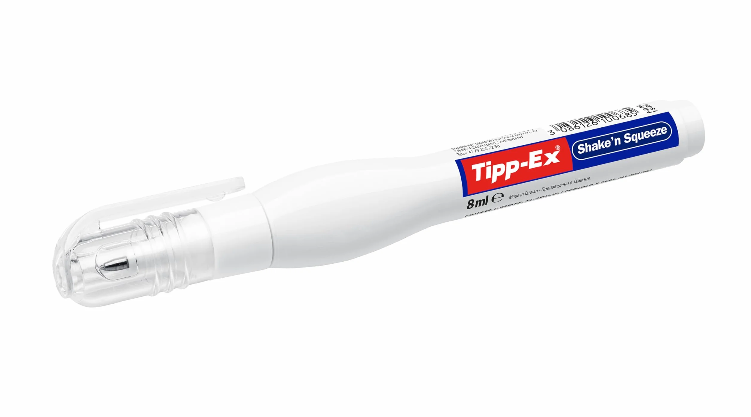 Bic Tipp-Ex Shake 'N Squeeze Correttore Bianchetto Penna Liquido 3 Unità 8ml Beige