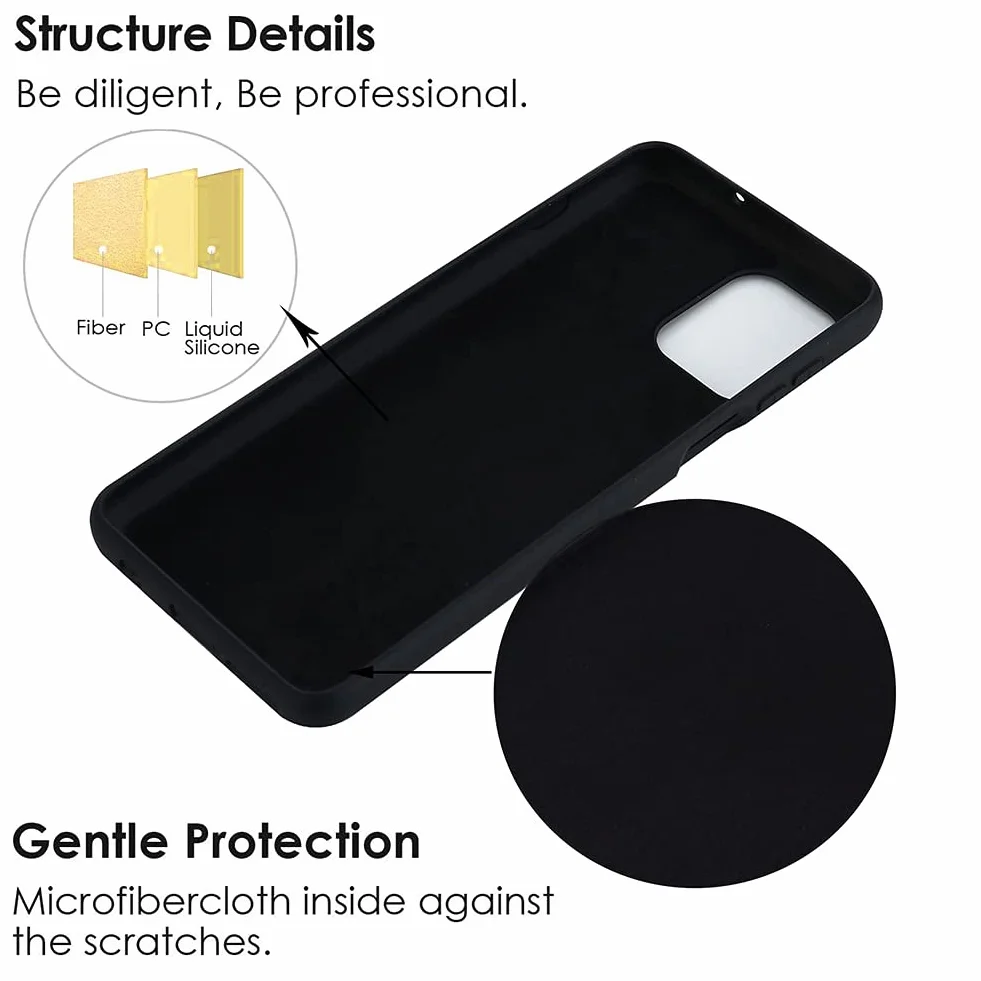 Motorola Edge 30 Ultra etui silikonowe z mikrofibrą, obudowa ochronna (Czarny)